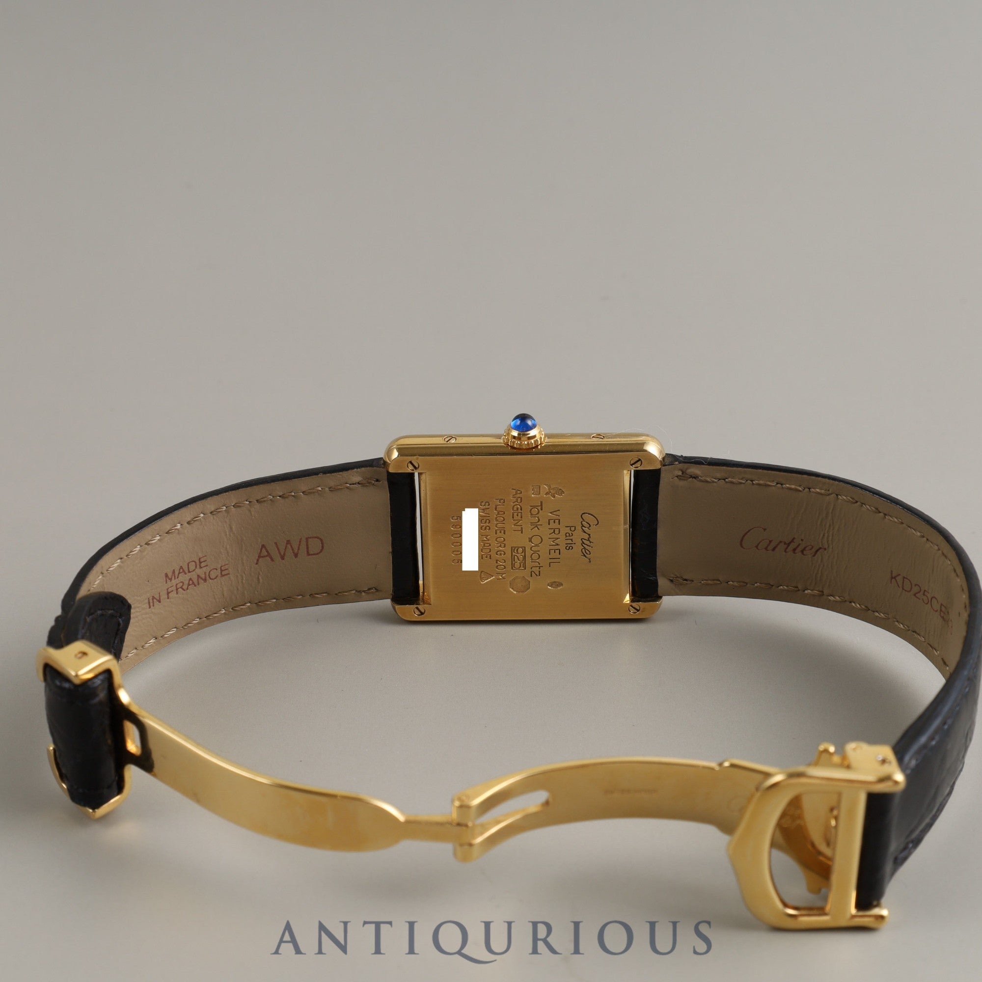Cartier Must Tank LM QZ W1006254 / 590005 SV925 Genuine belt Genuine buckle (GP) Trinity dial Overhaul