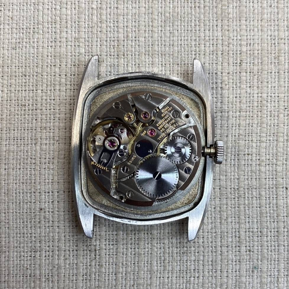 IWC ダヴィンチライン 手巻き SS 純正革ベルト 純正尾錠(SS)ブラック文字盤 オーバーホール済みアイダブリュシー