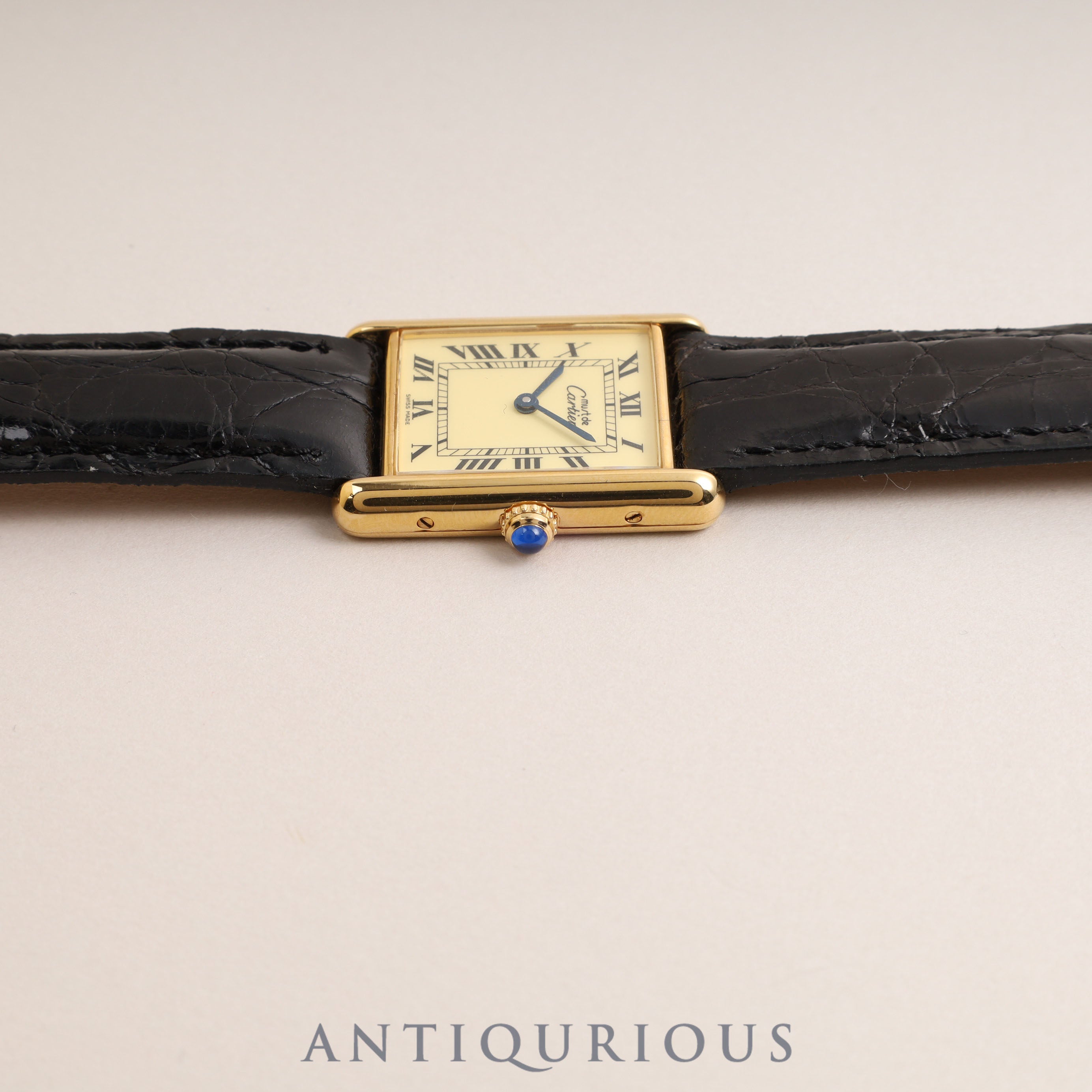 Cartier Must Tank LM QZ Ivory Roman Dial