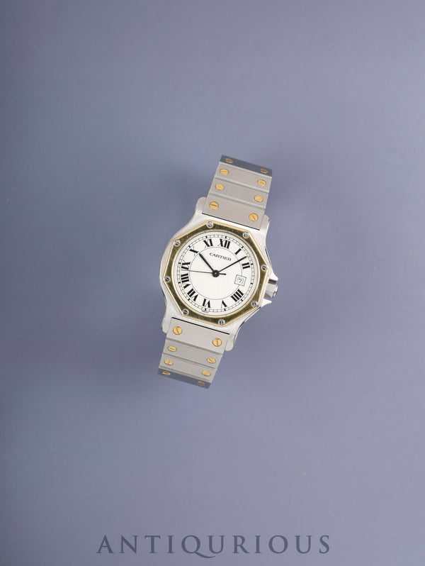 カルティエ サントス オクタゴン LM 2966 自動巻き Cal.ETA2671 SS/YG SS/YG アイボリーローマン文字盤(SWISS表記) オーバーホール済み