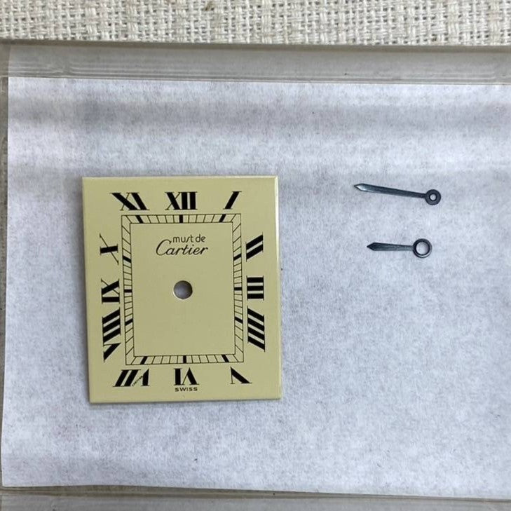 Cartier Manual Winding Cal.78-1 SV925 Genuine Leather Strap Genuine Buckle (GP) Ivory Roman Dial Box Overhauled
