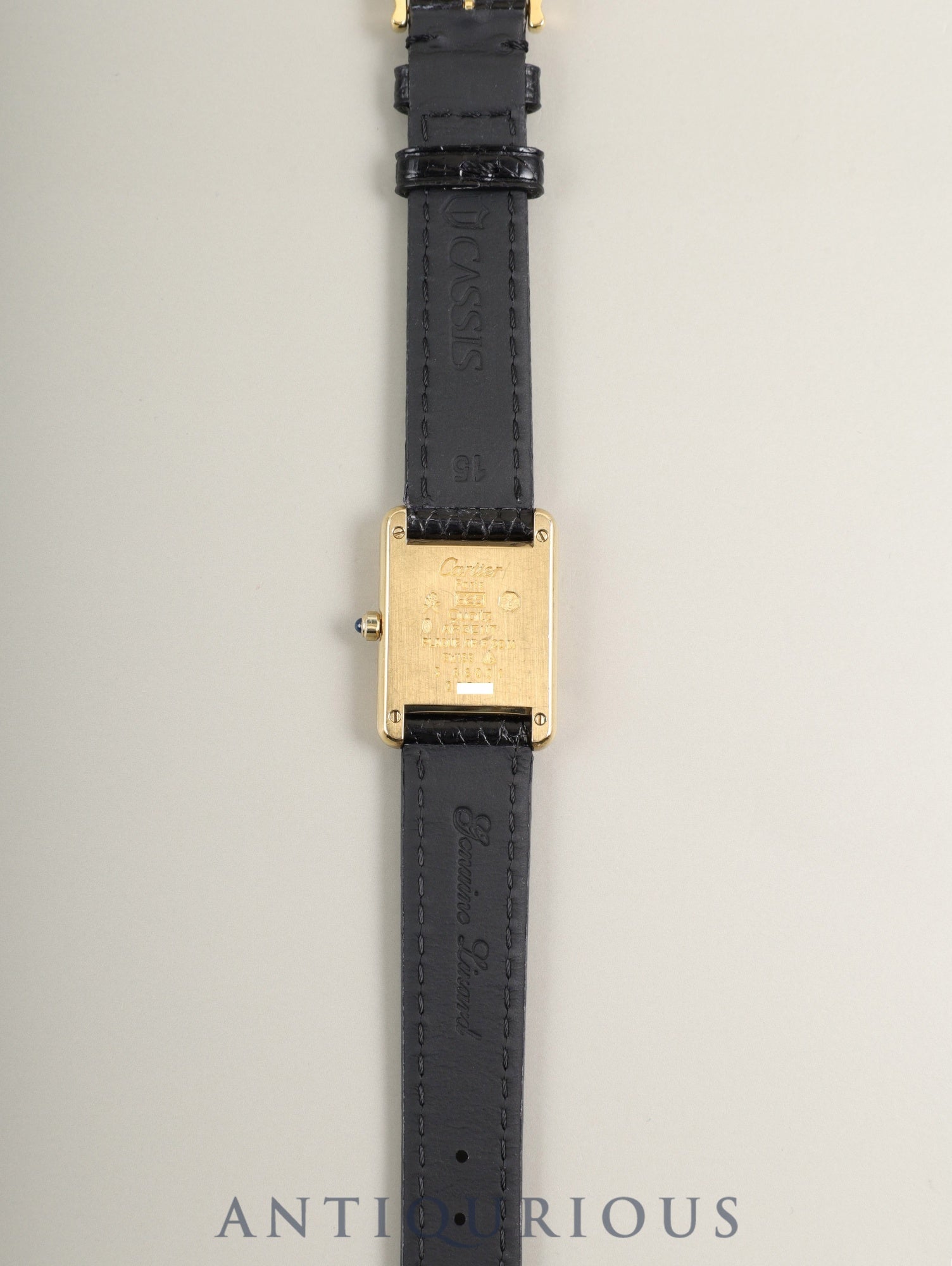 Cartier Must Tank SM 3 66001 Quartz Cal.66 SV925 Leather Original pin buckle (GP) Gray jumping Roman dial (SWISS表記) With original leather belt Overhauled