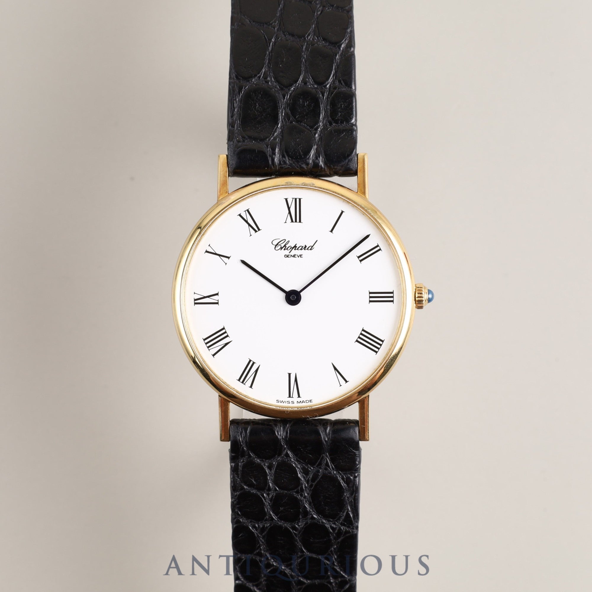 Chopard Classic 1091 Quartz Cal.955 432 YG Genuine leather strap Genuine buckle (GP) White dial Box Overhauled