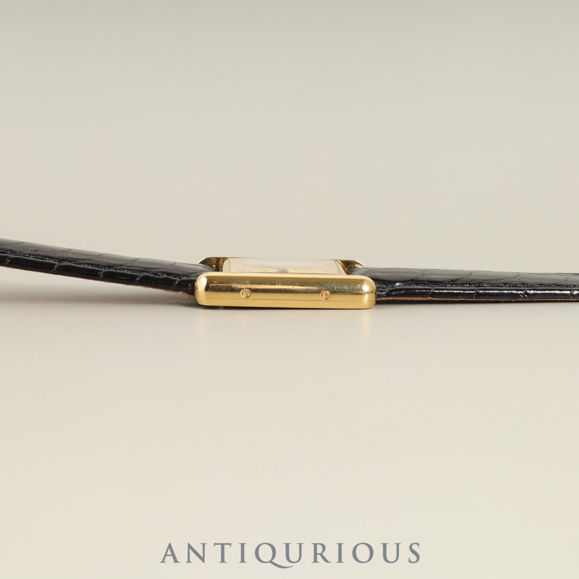 カルティエ マストタンク SM W1003154 / 1613 クォーツ Cal.057 SV925 革 純正Dバックル(GP) アイボリーローマン文字盤 箱 冊子 保証書(1997年)オーバーホール済み