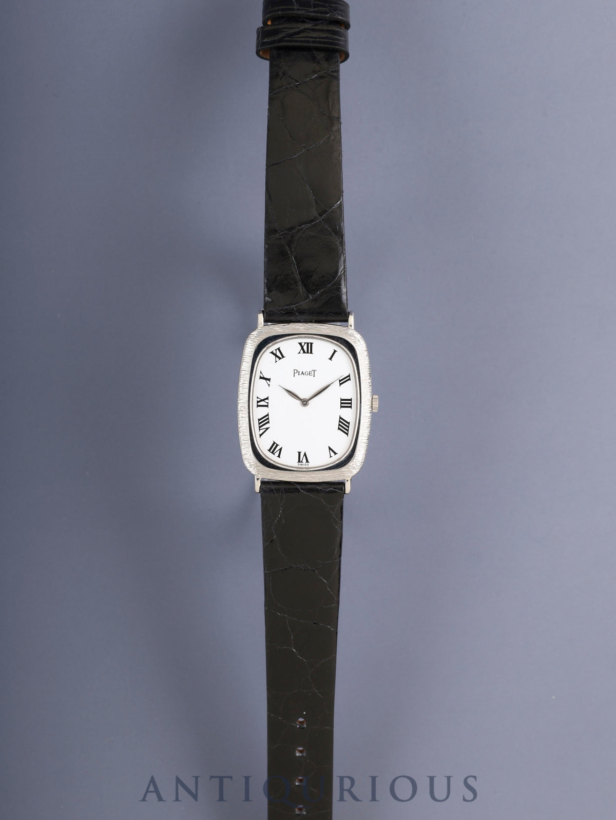 Piaget Oval 9251 Manual Winding Cal.9P2 750WG Leather Original Pin Buckle (750WG) White Roman Overhauled