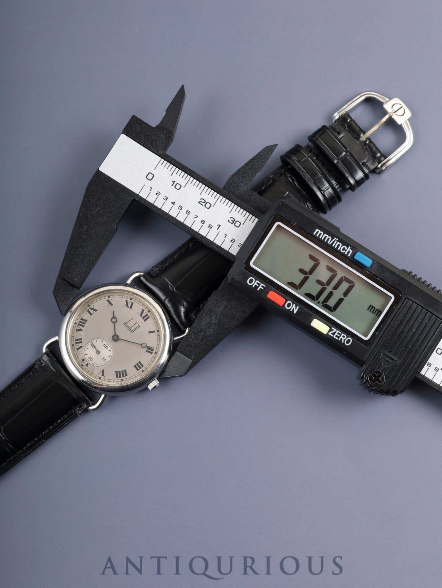 ダンヒル センテナリー スモールセコンド 手巻き SS 革 純正尾錠(SS)シルバーローマン文字盤 オーバーホール済み