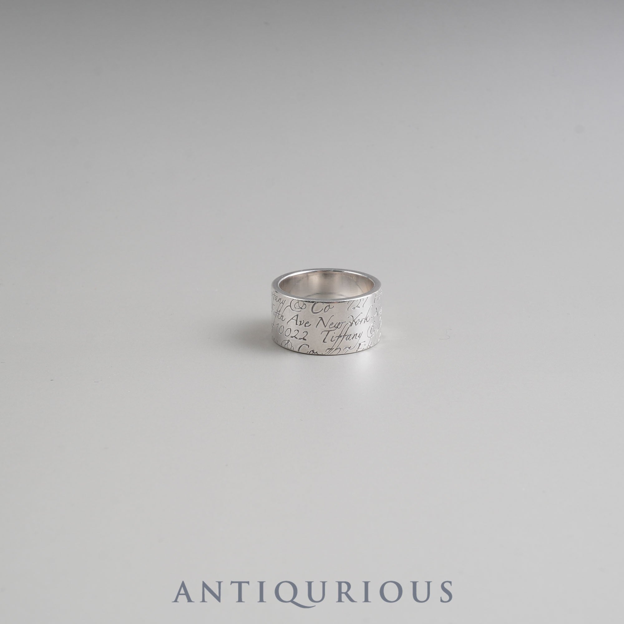 Tiffany Ring Notes Wide New York SV925 Box Dust Bag