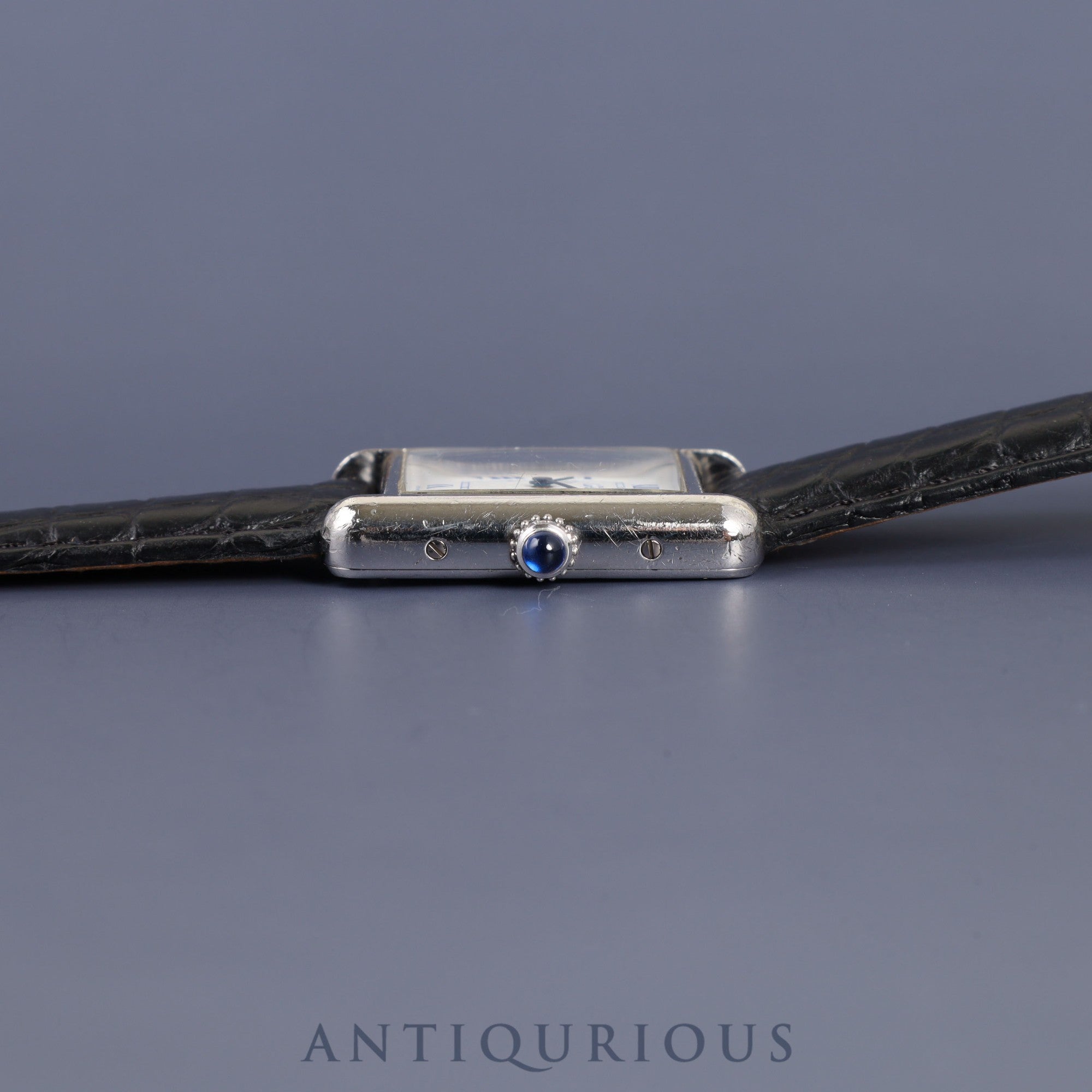 カルティエ マストタンク MM W1014054 / 2416 クォーツ Cal.057 SV925 革 純正Dバックル(SS) 飛びローマン文字盤 オーバーホール済み