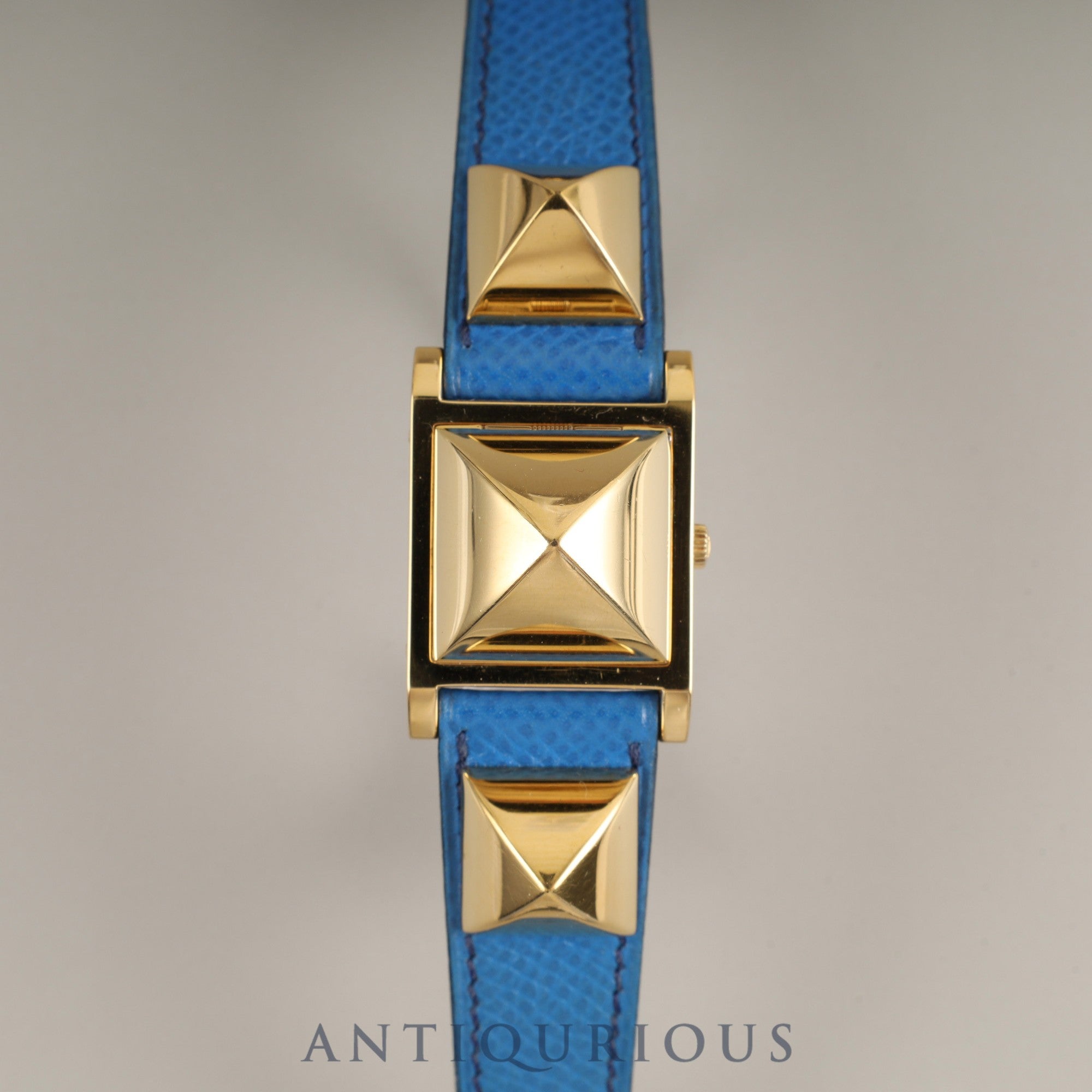 エルメス メドール11.01 クォーツ Cal.976.001 GP 純正革ベルト(◯V刻印:1992年) 純正尾錠(GP) ホワイト文字盤 ケース オーバーホール済み