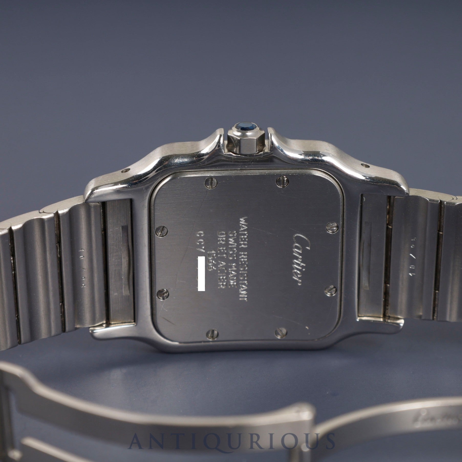 Cartier Santos Galbee LM W20030C4 / 1566 Quartz Cal.87 Stainless Steel/Yellow Gold with Gray Dial, Overhauled