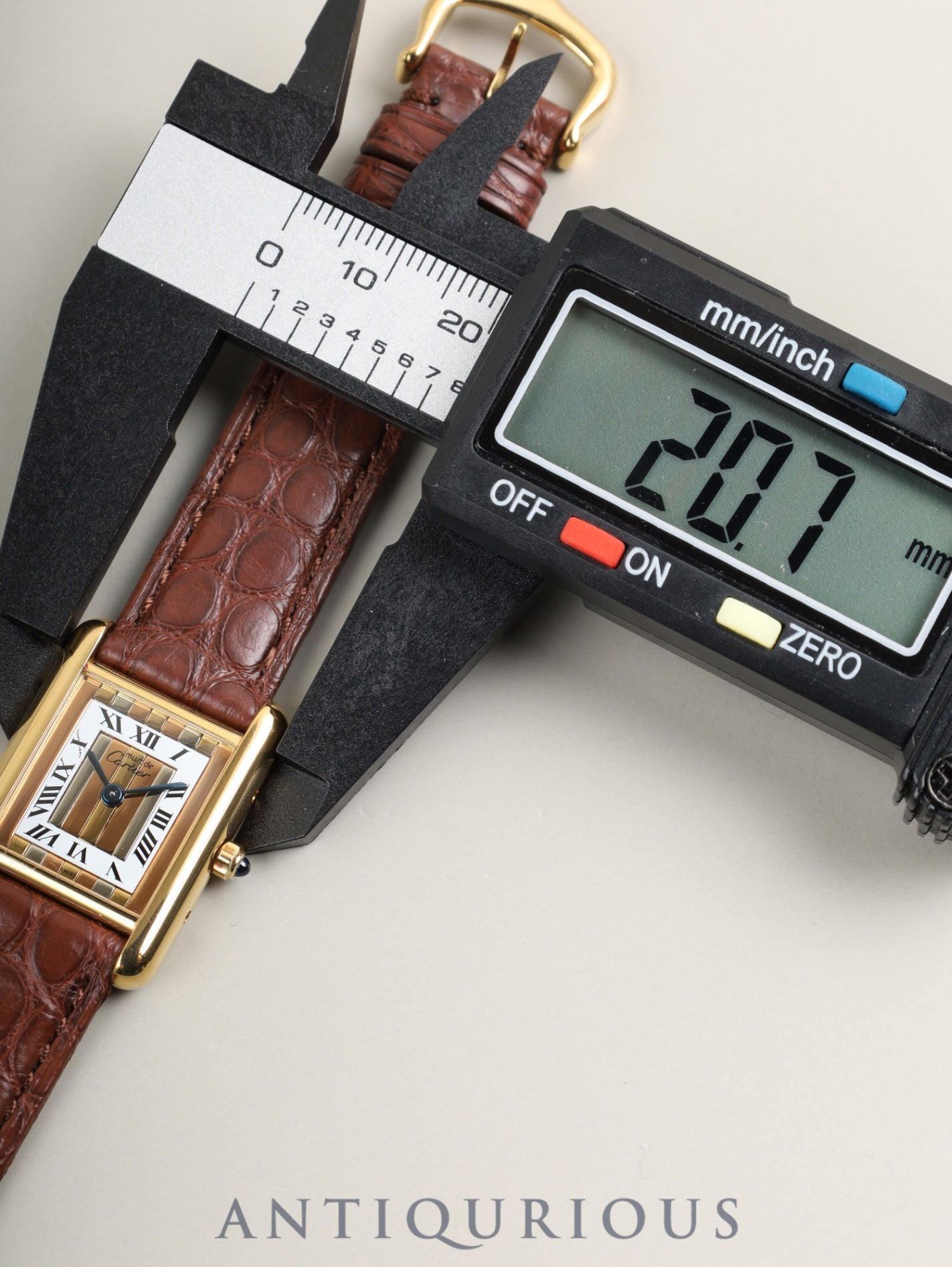 カルティエ マストタンク SM 84919223 / 3 66001 クォーツ Cal.66 SV925 革 純正ピンバックル(GP)フロントトリニティ文字盤(SWISS表記)済み