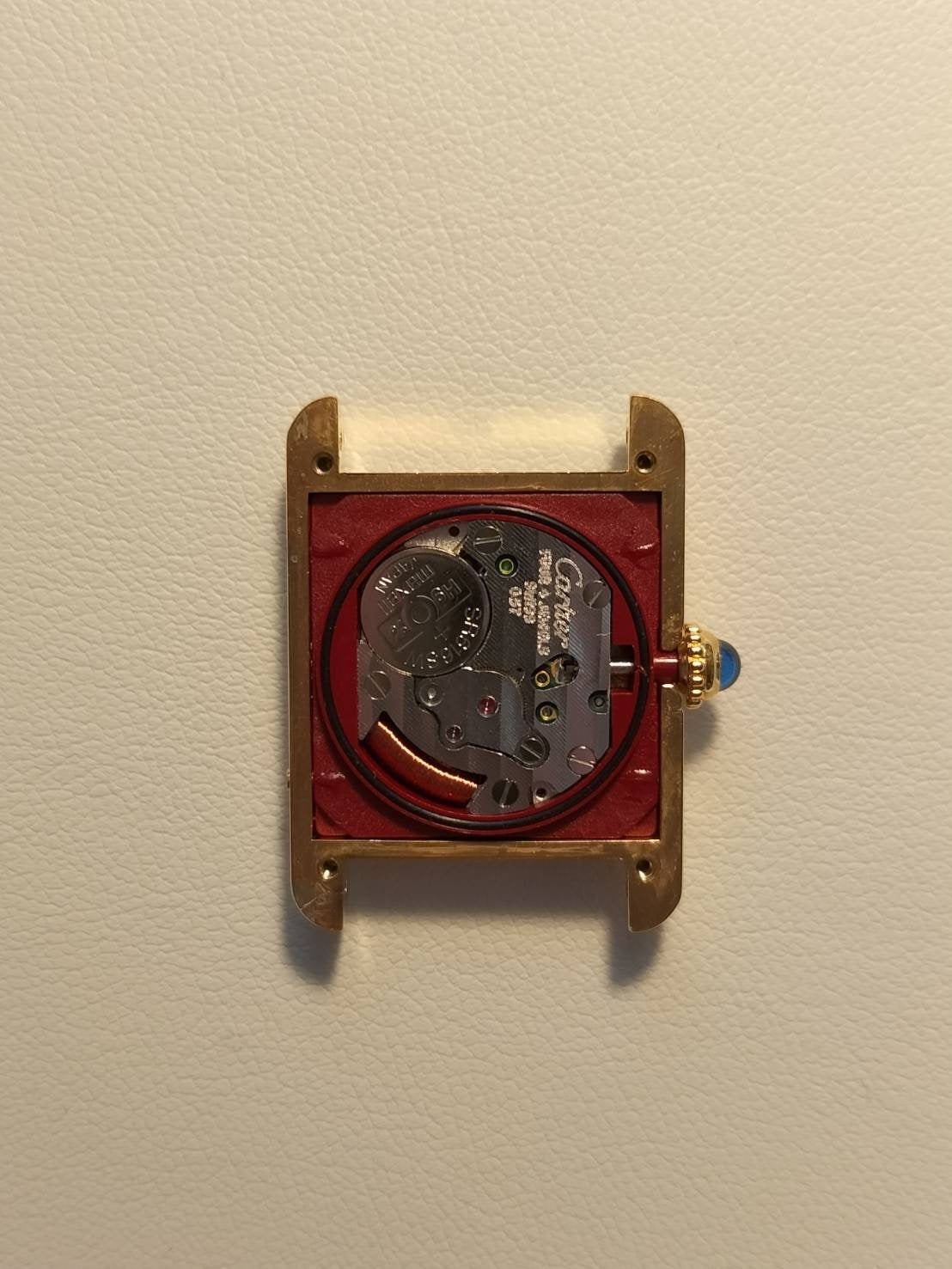 カルティエ マストタンク SM 557051 クォーツ Cal.057 SV925 革 純正尾錠(GP)ブラック飛びローマン文字盤(SWISS表記) オーバーホール済み