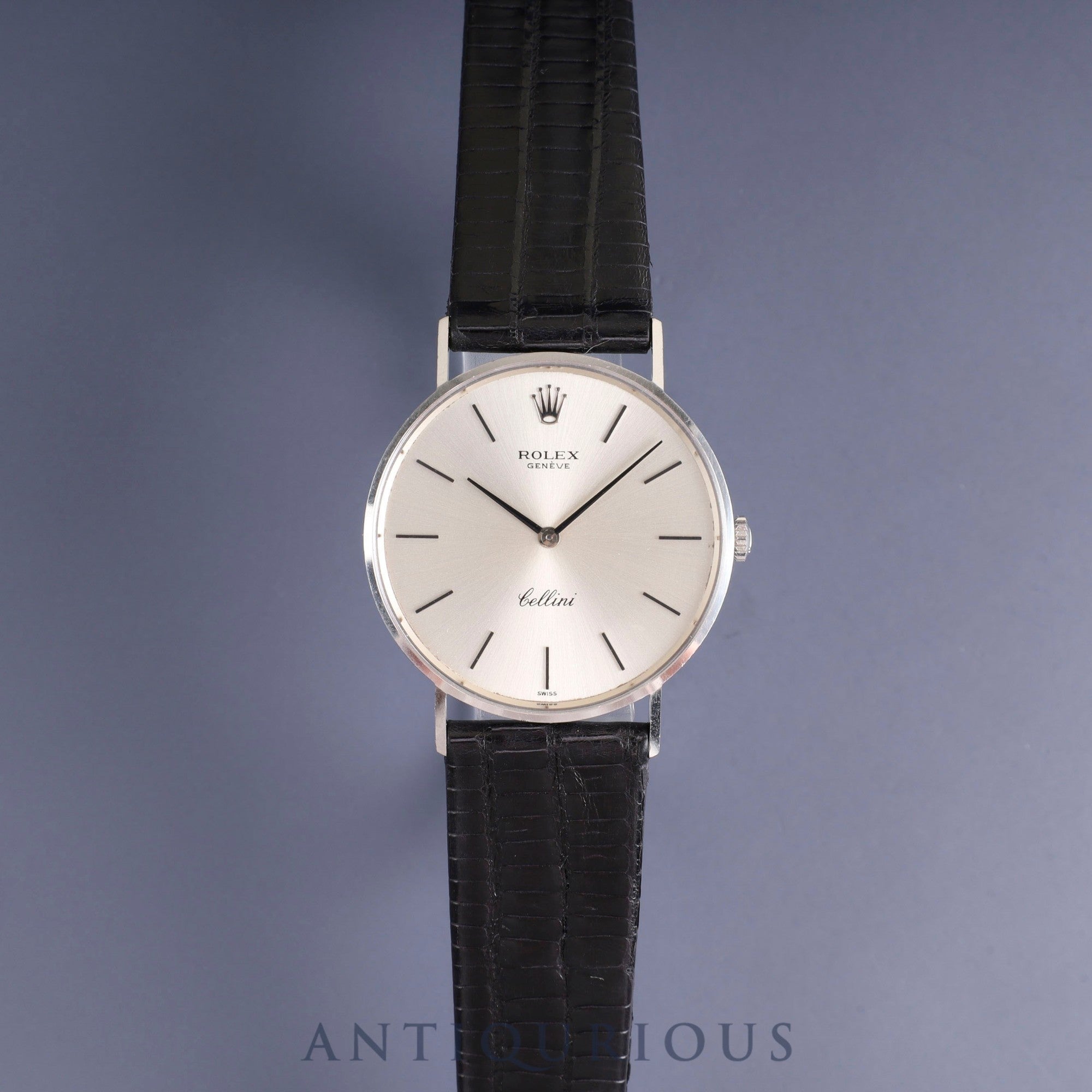 Rolex Cellini 3833 Manual winding Cal.1600 750 Leather Genuine buckle (GP) Silver dial No. 28 (1969) Box, booklet, warranty card Overhauled