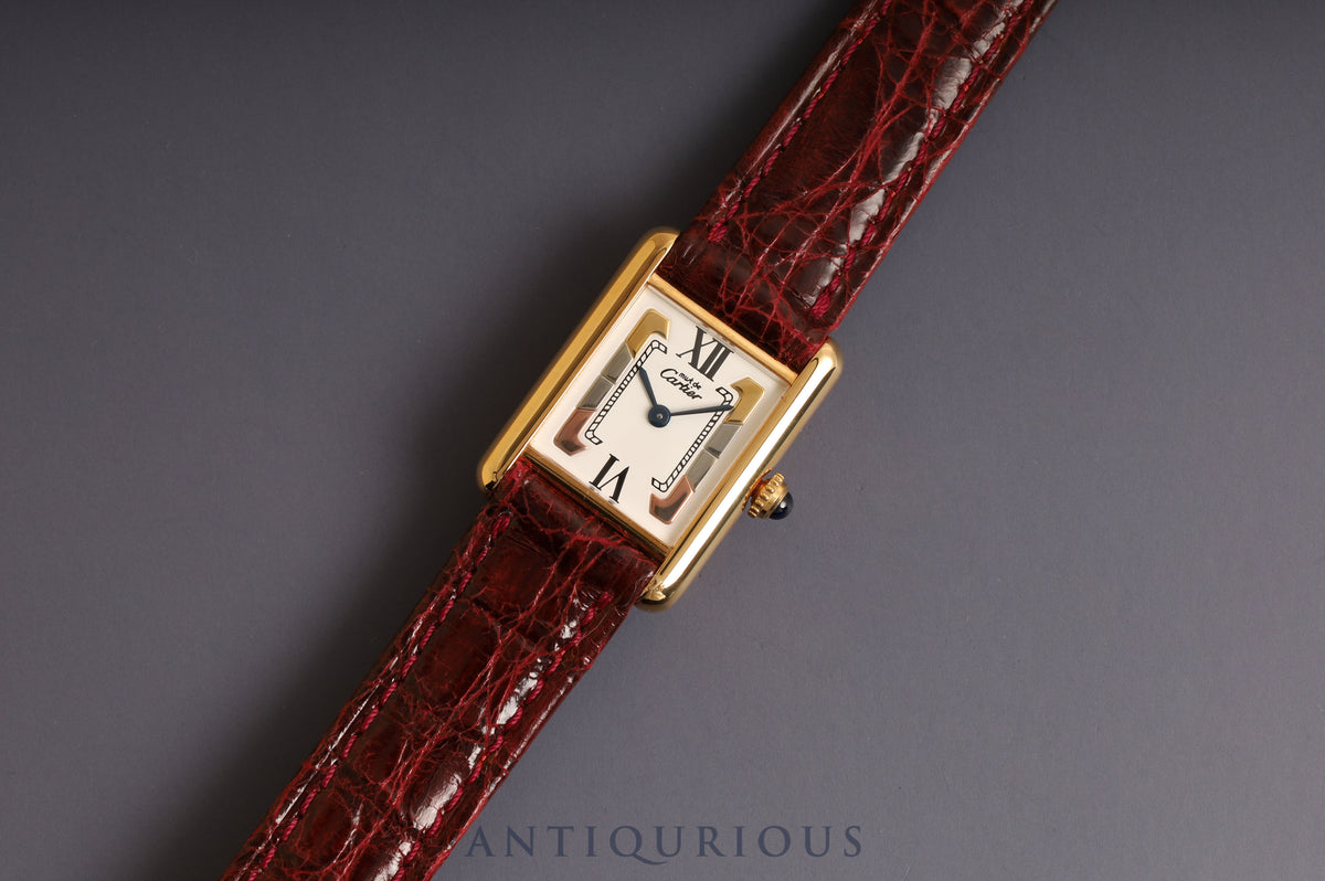 Cartier Must Tank SM QZ Trinity Dial D Buckle