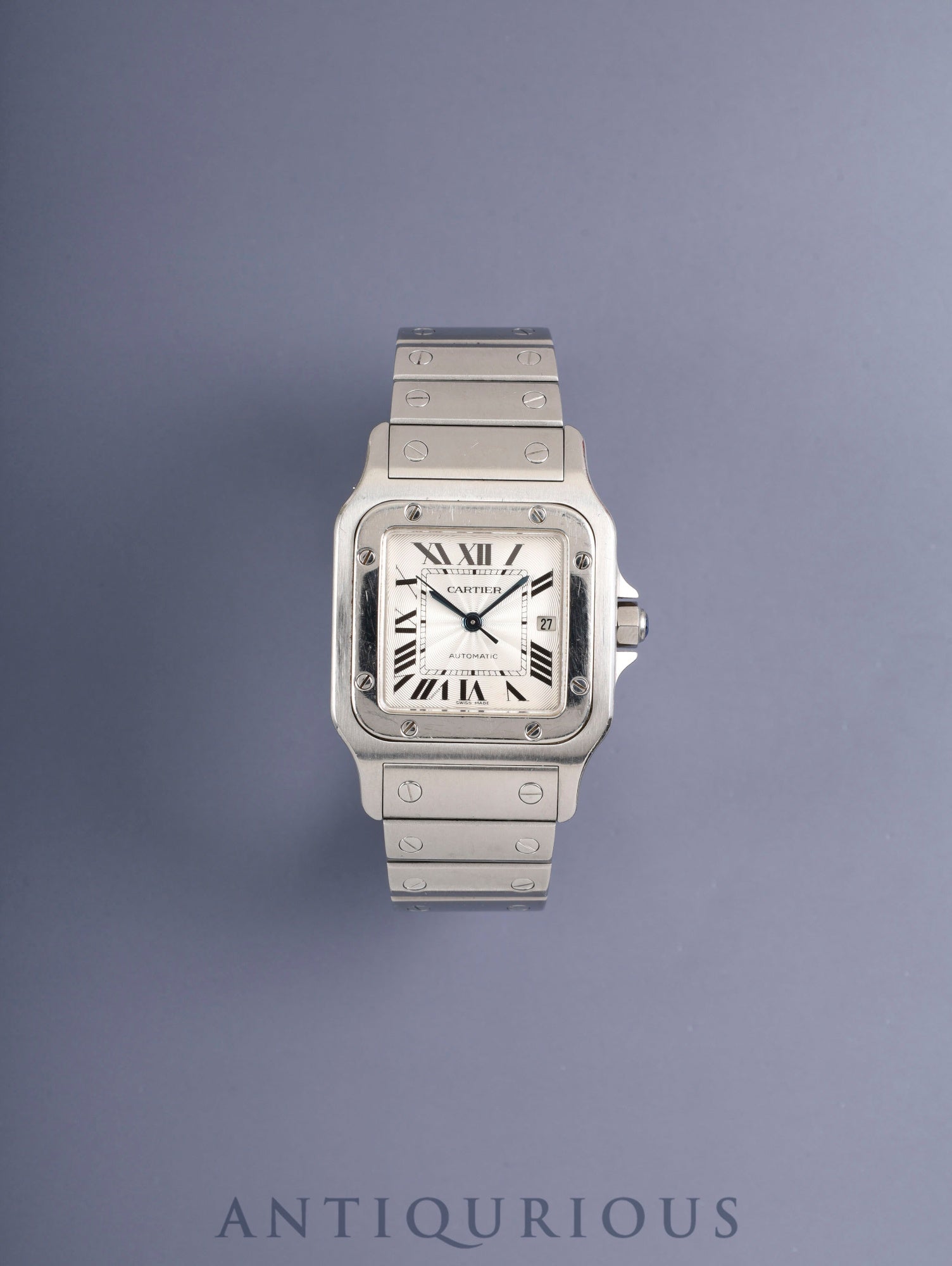 カルティエ サントス ガルベ LM W20055D6 / 2319 自動巻き Cal.C120 SS SS シルバーギョーシェローマン文字盤 オーバーホール済み