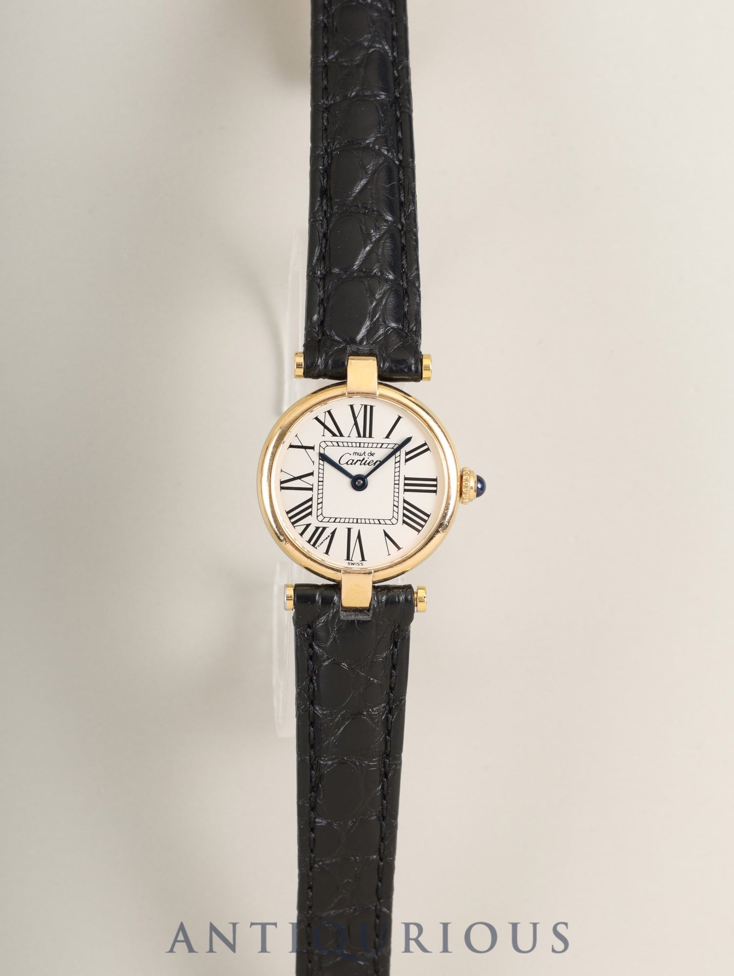 カルティエ マスト ヴァンドーム VLC SM W1005354 / 590004 クォーツ Cal.90 SV925 革 純正Dバックル(GP)オパラン文字盤 箱 冊子 保証書(1995年) オーバーホール済み