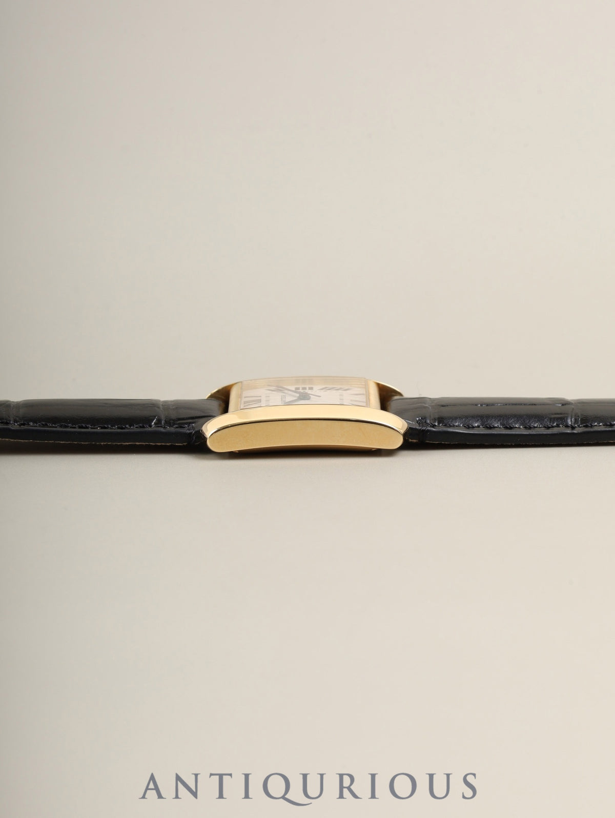 カルティエ タンクフランセーズ LM W5000156 / 1840 自動巻き Cal.120 750YG 革 純正ピンバックル(750YG)アイボリーローマン文字盤(SWISS MADE表記) オーバーホール済み