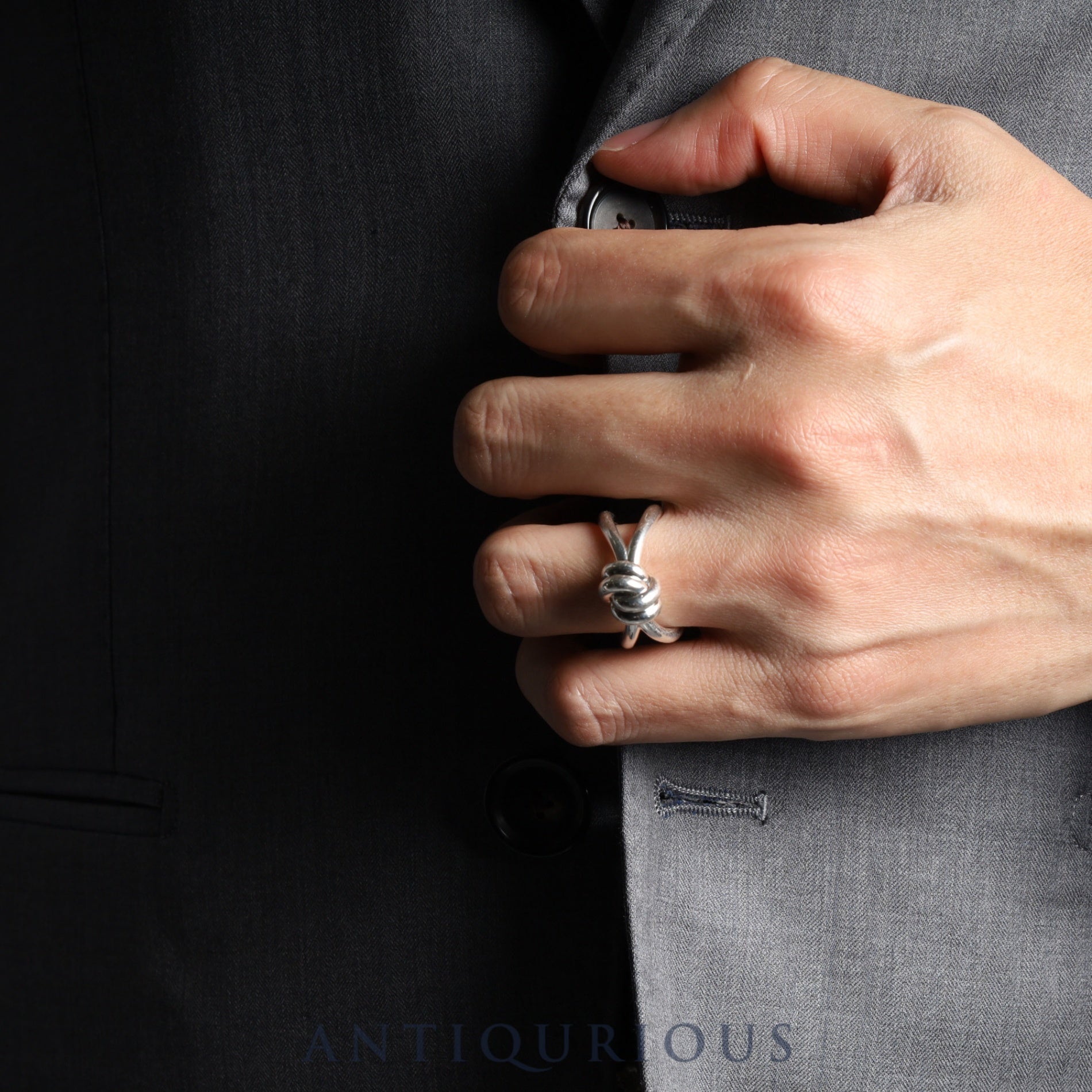 Bottega Veneta Ring Knot SV925 Approx. Size 15 Box, Dust Bag, Booklet