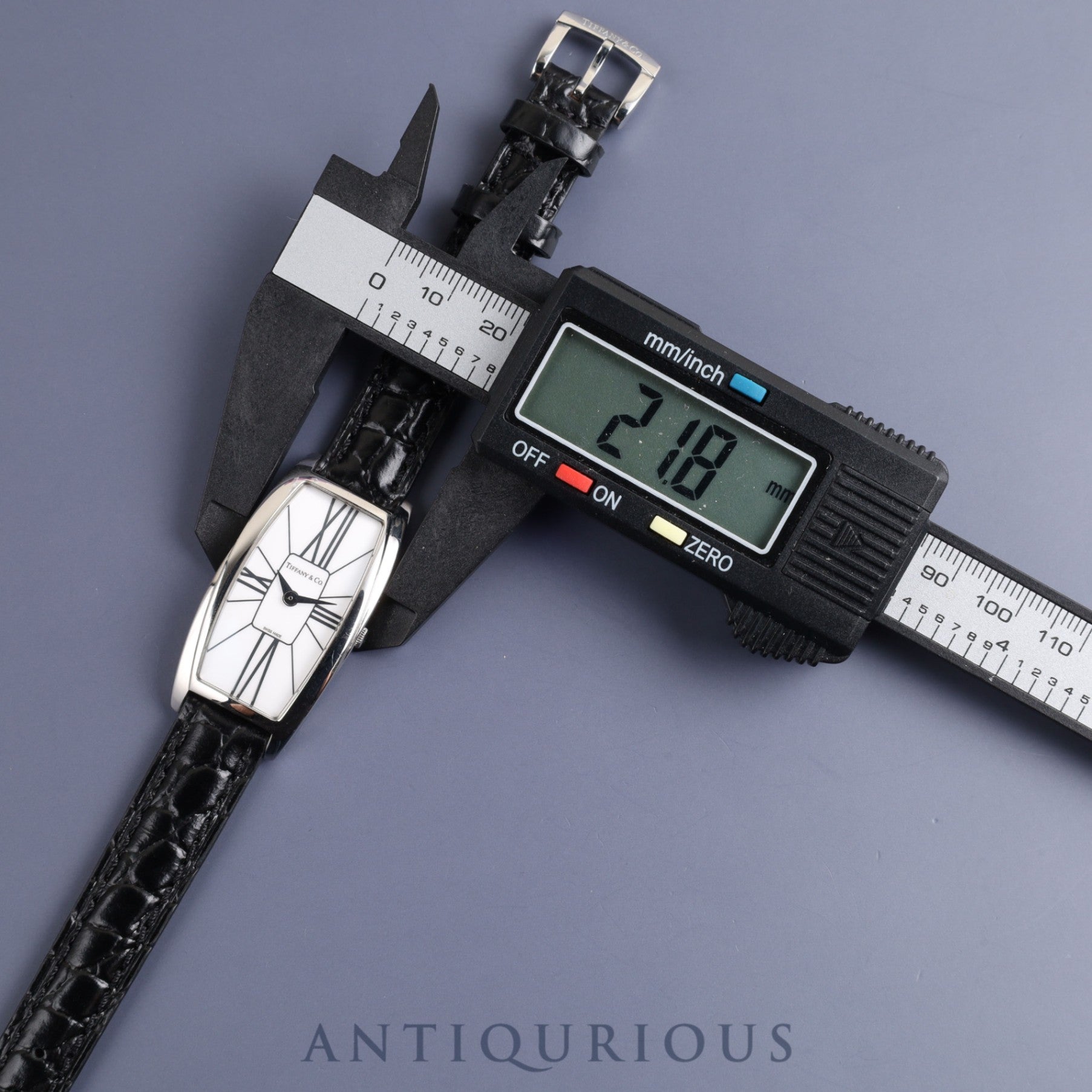 ティファニー ジェメア Z6401.10.10 クォーツ Cal.976.001 SS 革 純正尾錠(SS)ホワイトローマン文字盤 オーバーホール済み