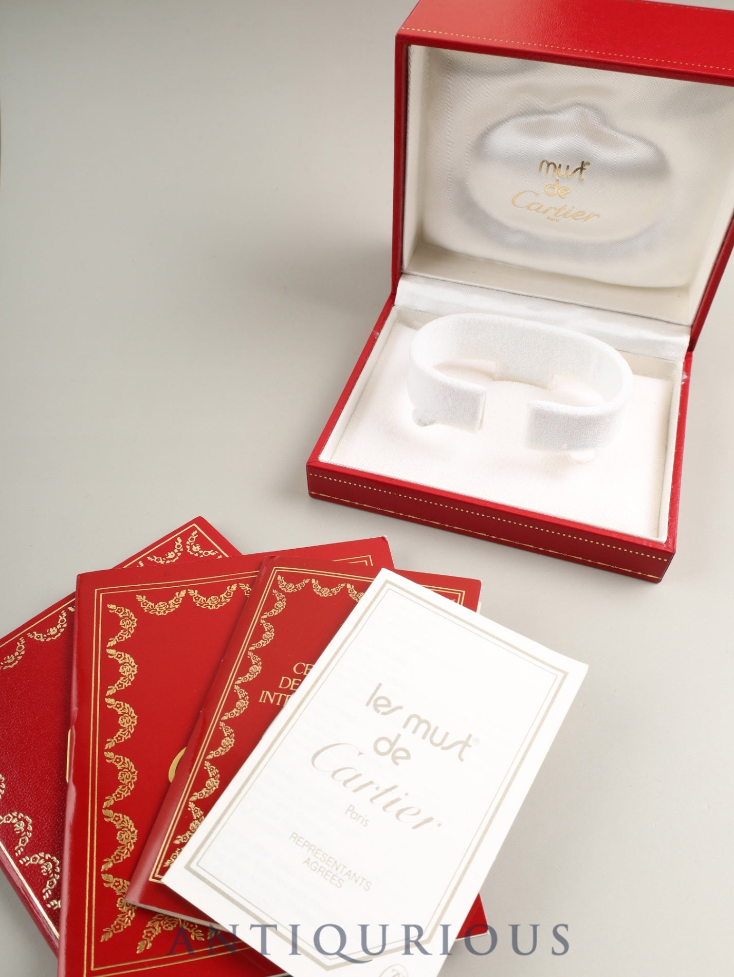 カルティエ マストコリゼ W1000653 / 590002 クォーツ Cal.90.06 SV925 革 純正ピンバックル(GP)アイボリーローマン文字盤 箱 冊子 保証書(無記載)オーバーホール済み
