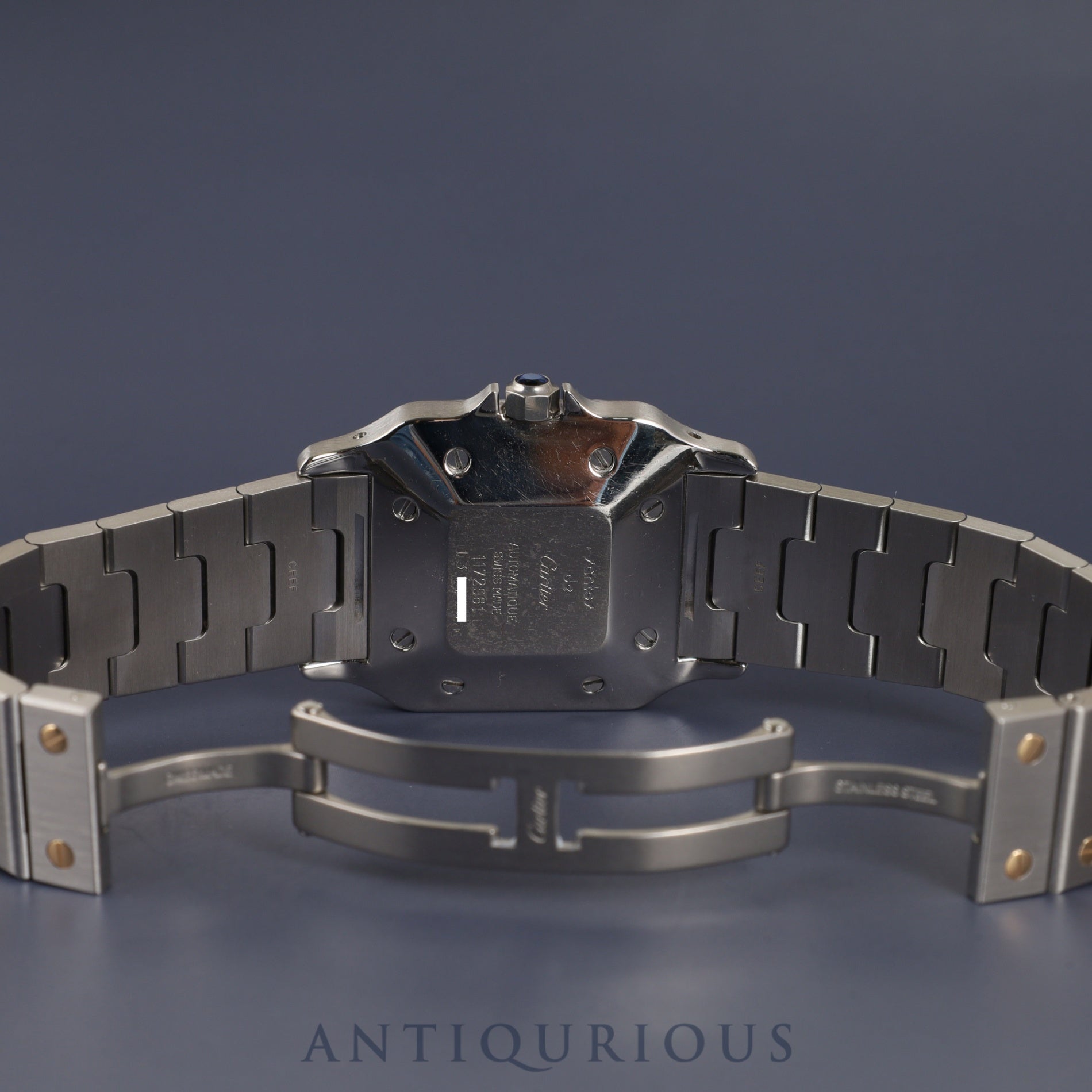 カルティエ サントス ガルベ LM 81036283 / 1172961 自動巻き SS/YG SS/YG ホワイトローマン文字盤 カルティエブティックにてコンプリートサービス済み 新品ブレス交換済み