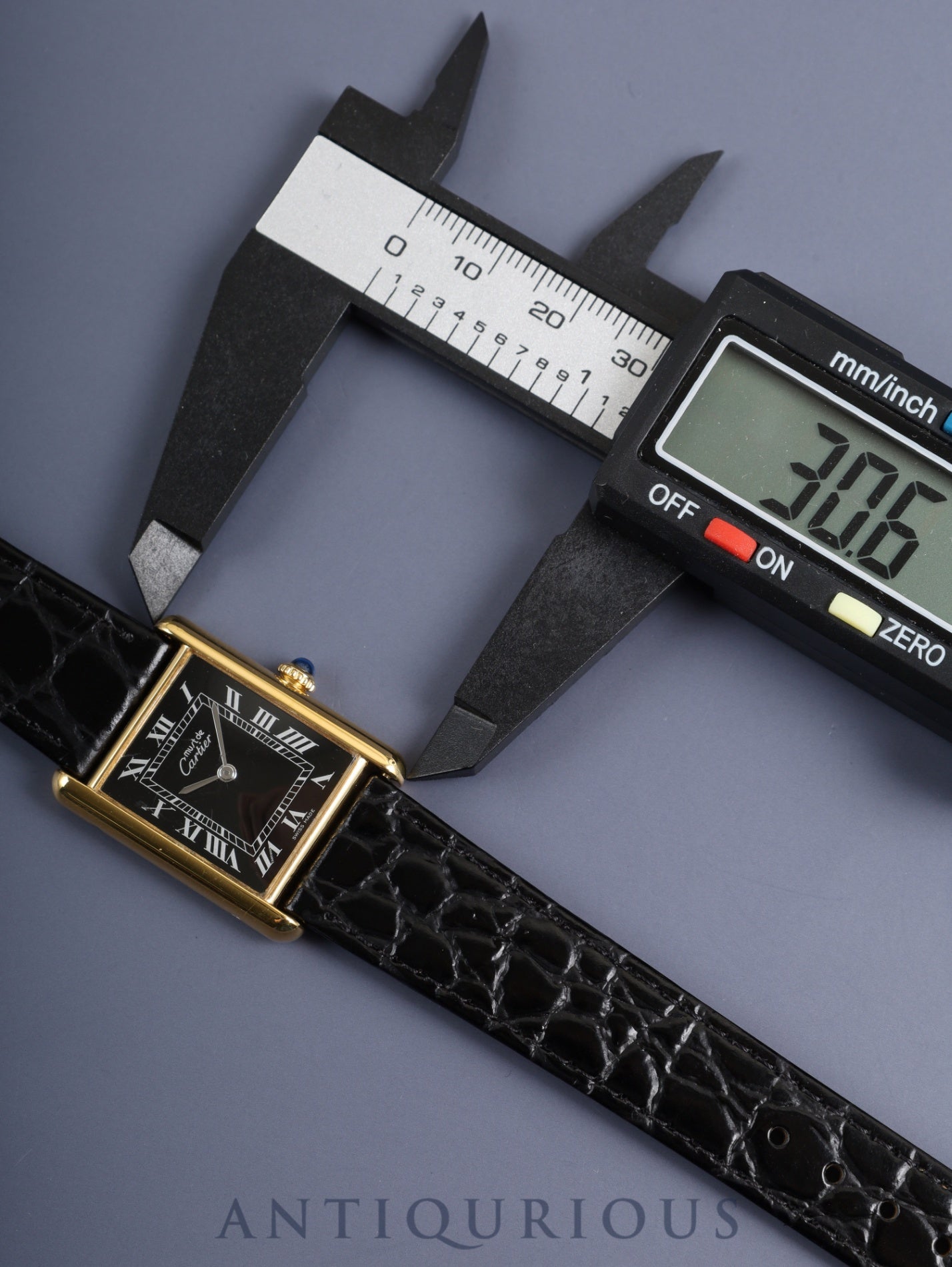 カルティエ マストタンク LM 手巻き Cal.78-1 SV925 革 純正ピンバックル(GP) ブラックローマン文字盤(SWISS MADE表記)新品仕上げ済み カルティエブティックにてコンプリートサービス済み