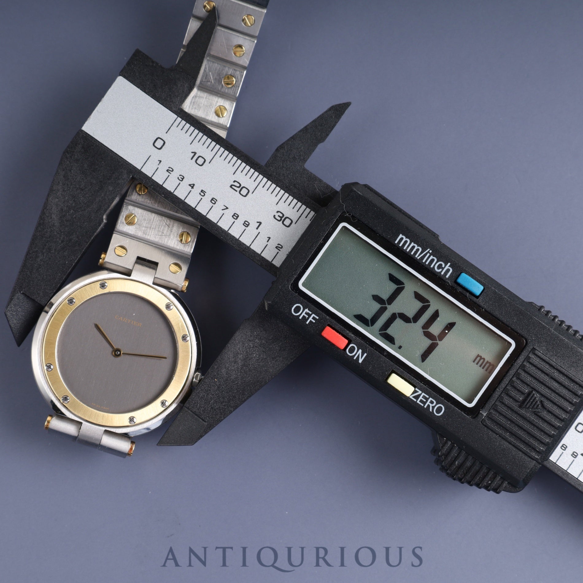 Cartier Santos Vendome LM 83041488 / 8191 Quartz SS/YG SS /YG Grey Ghost Dial Complete service completed at Cartier boutique