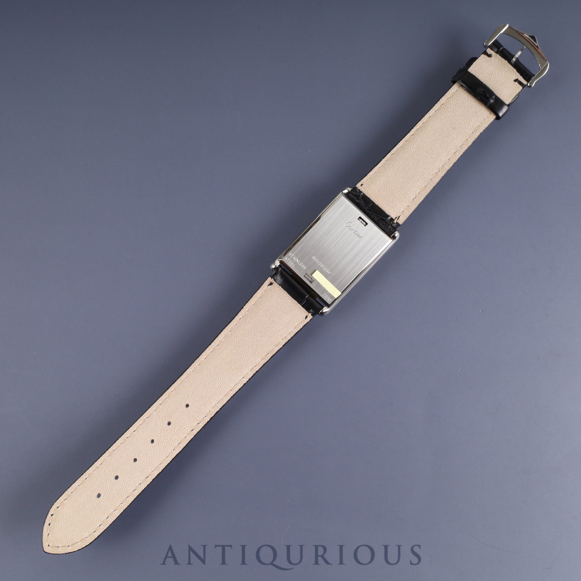 Cartier Tank Basculante LM W10X1358 / 2390 Manual winding SS Leather Genuine buckle (SS) Silver dial Box Complete service (full maintenance) completed at Cartier boutique