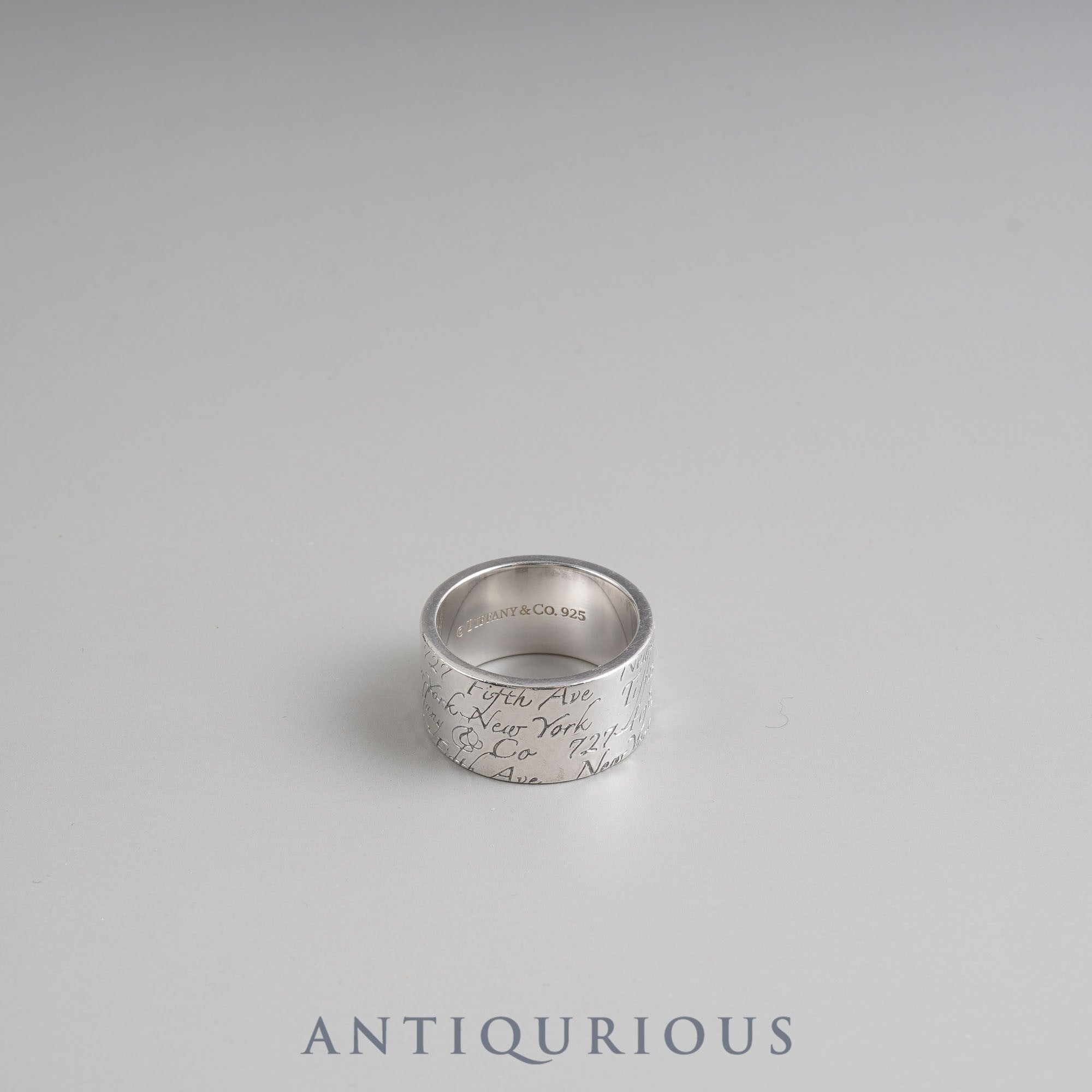 Tiffany Ring Notes Wide New York SV925 Box Dust Bag