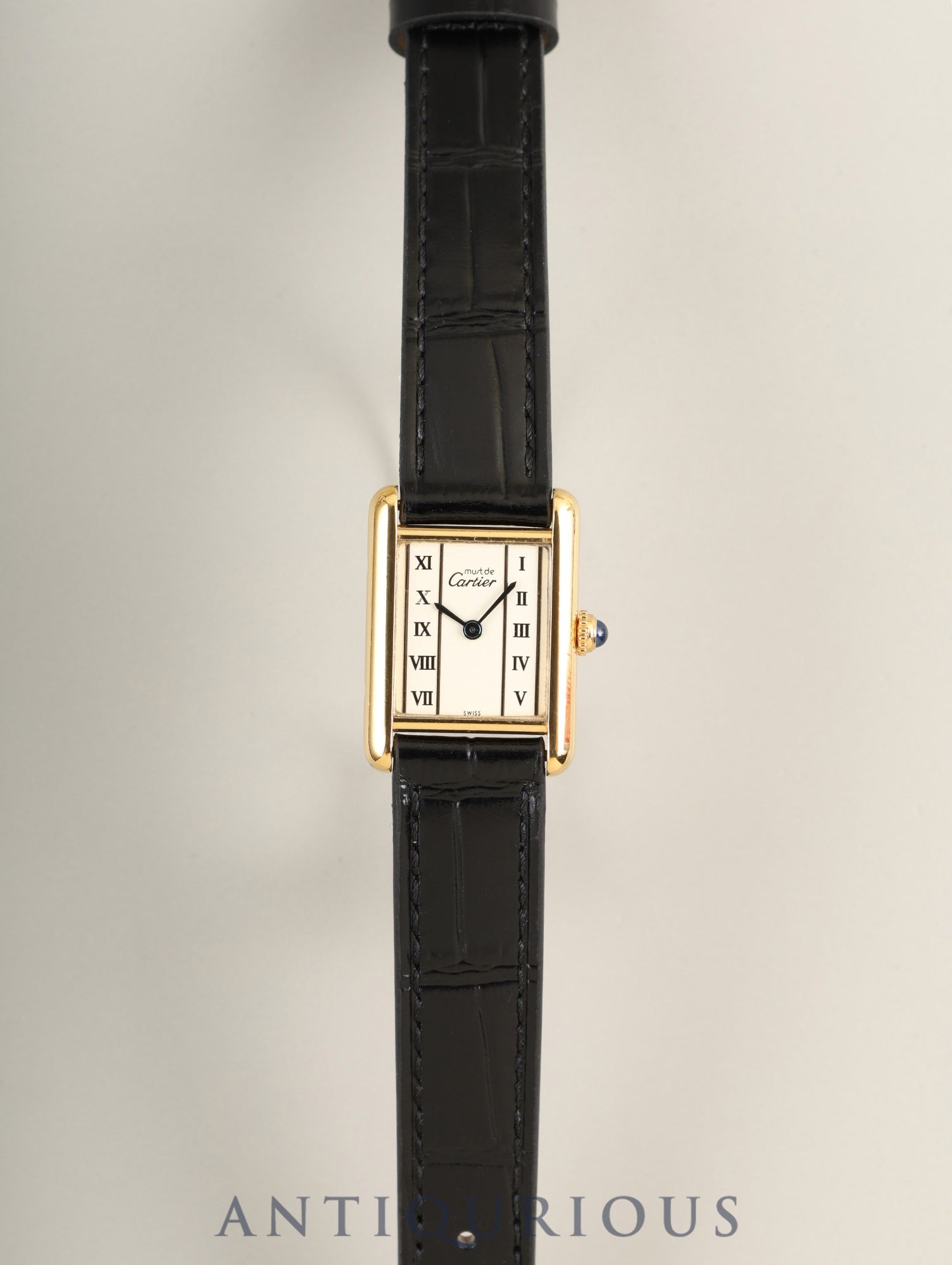 カルティエ マストタンク SM W1006354 / 5057001 クォーツ Cal.057 SV925 革 純正ピンバックル(GP)ストレートローマン文字盤(SWISS表記) オーバーホール済み