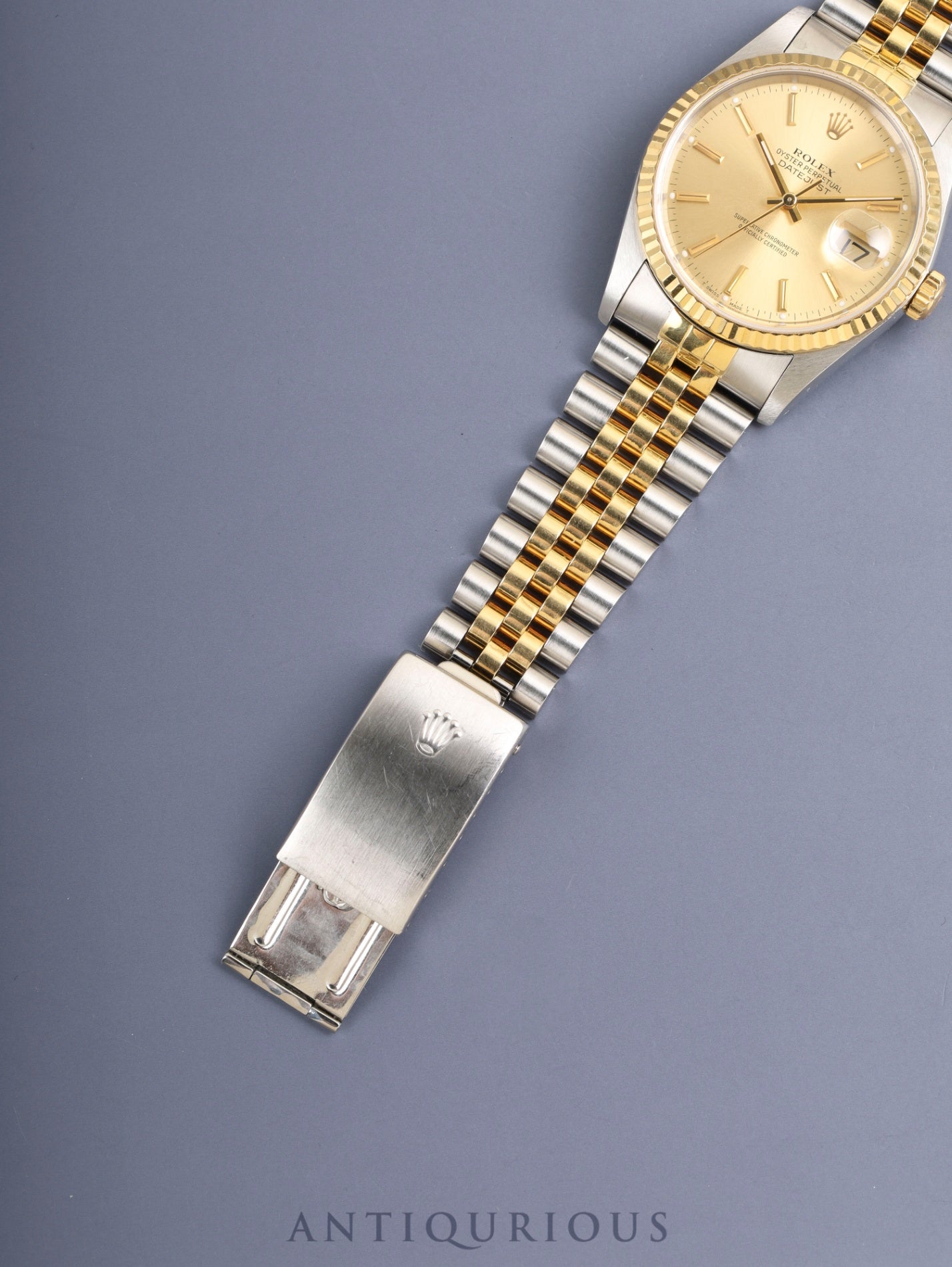 Rolex Datejust 16233 Automatic Cal.3135 SS/YG SS/YG Champagne Dial (SWISS MADE) L Serial (1989-1990) Warranty (undated) Box Overhauled