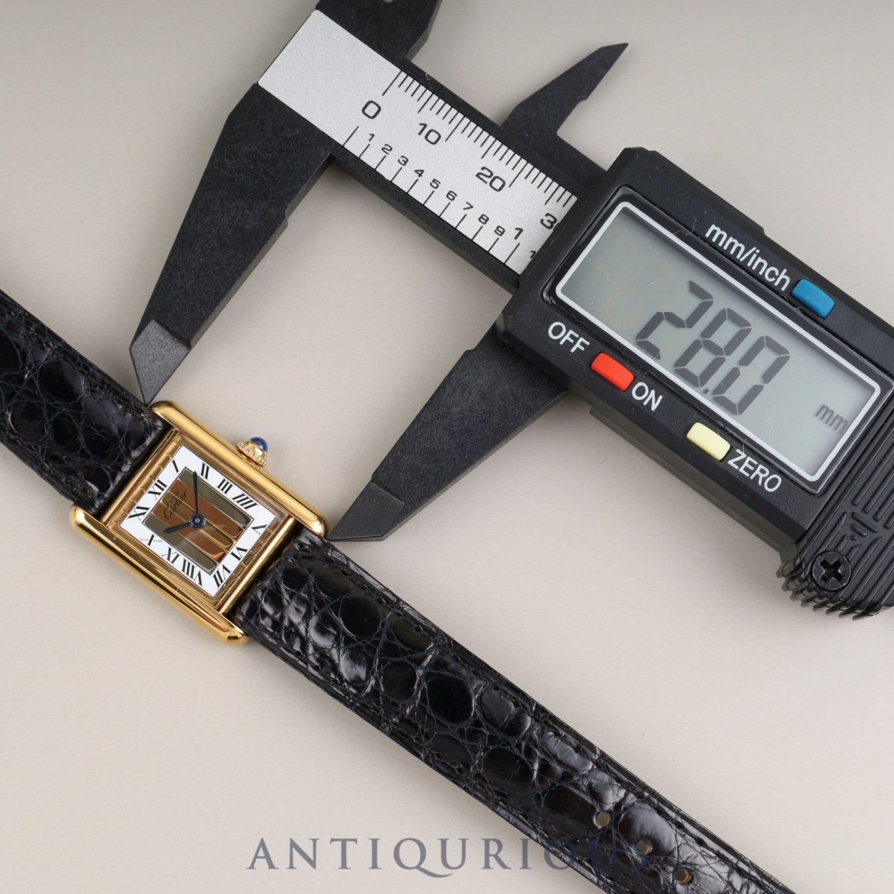 カルティエ マストタンク SM 5057001 クォーツ Cal.057 SV925 純正革ベルト 純正尾錠(GP)フロントトリニティ文字盤 オーバーホール済み