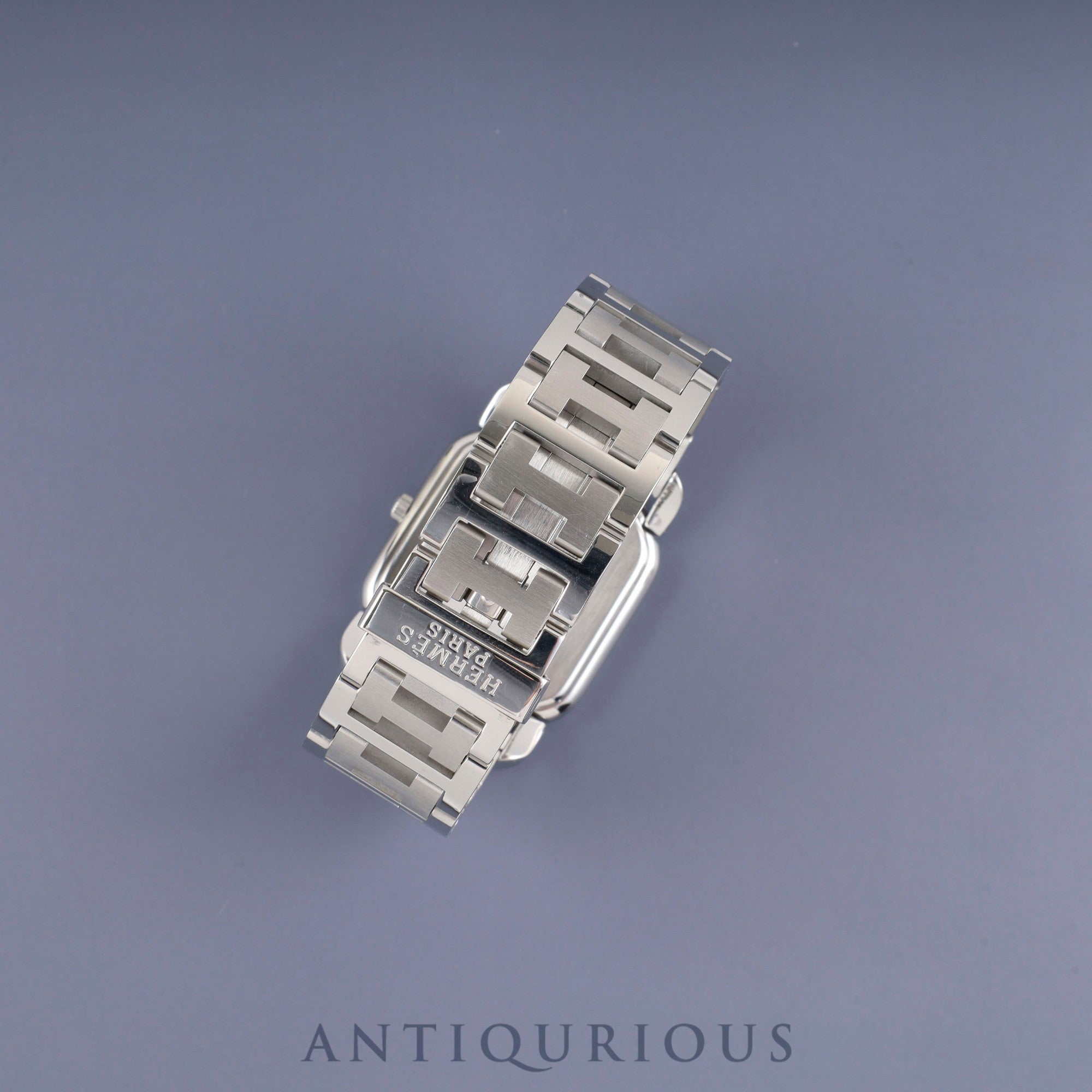 Hermes Rallye RA1.810 Quartz Cal.980.163 Stainless Steel White Dial Box Warranty Card Overhauled