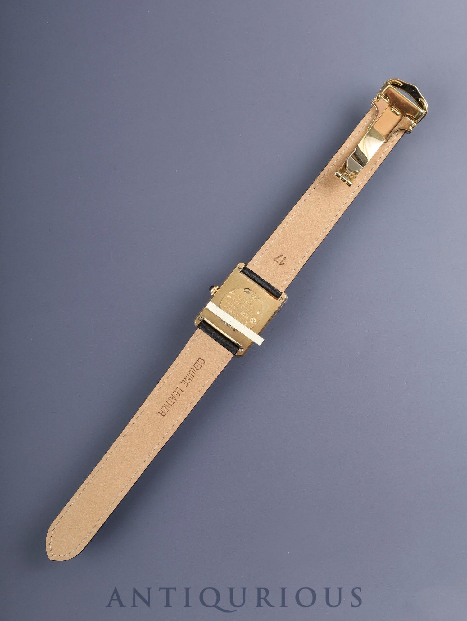 カルティエ マストタンク LM 590005 クォーツ Cal.690 SV925 革 純正Dバックル(GP)サイドトリニティ文字盤(SWISS表記)箱 冊子 保証書(1994年)オーバーホール済み