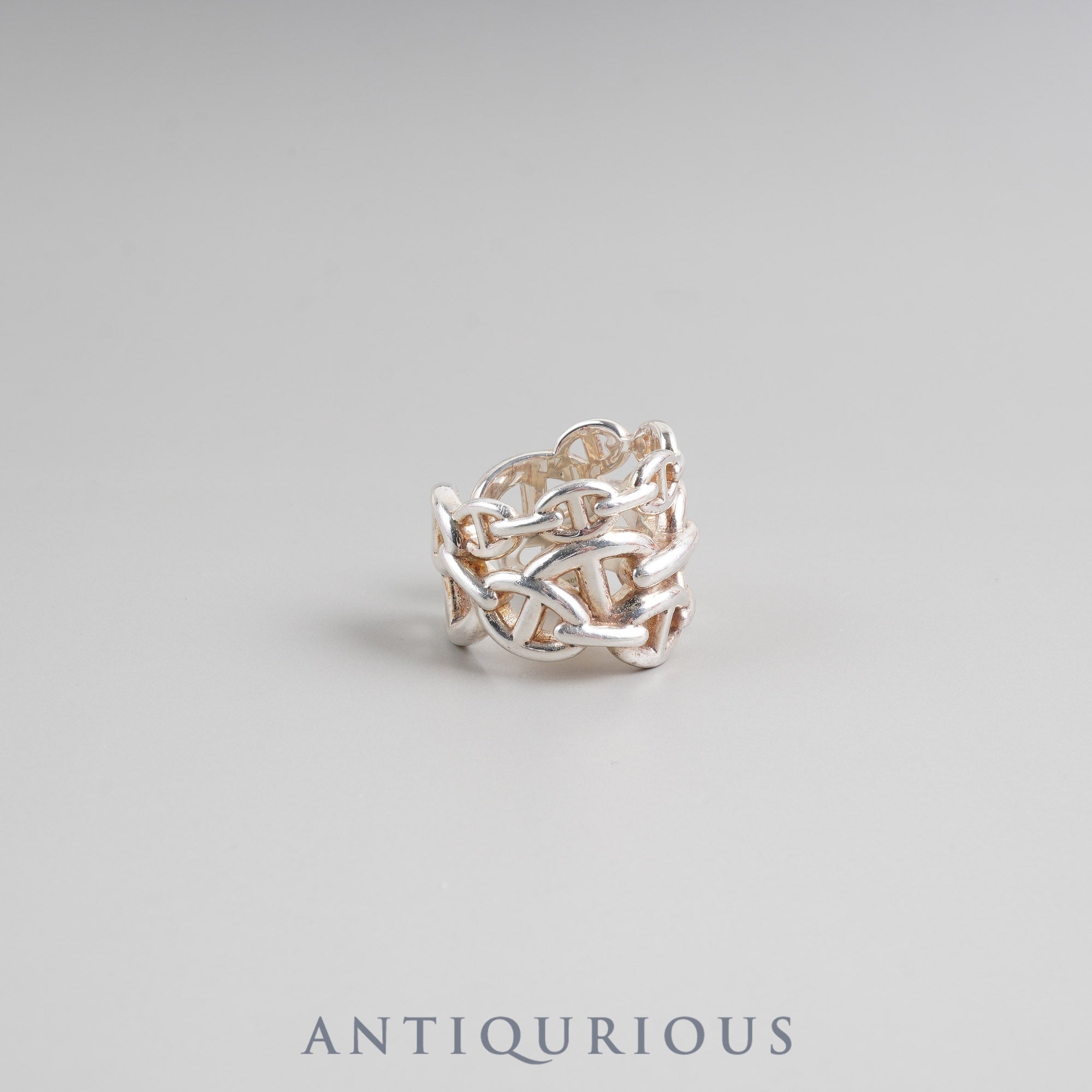 Hermes Ring Chaine d'Ancre Ancienne GM SV925 #54 Box 22 Years