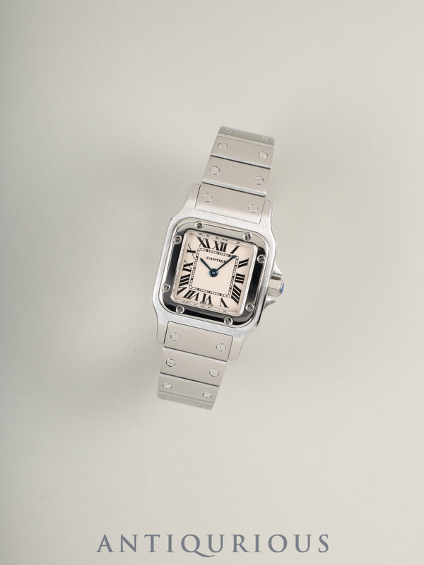 Cartier Santos Galbee SM W20056D6 / 1565 Quartz Caliber - Stainless Steel Ivory Roman Dial Completely Serviced at a Cartier Boutique
