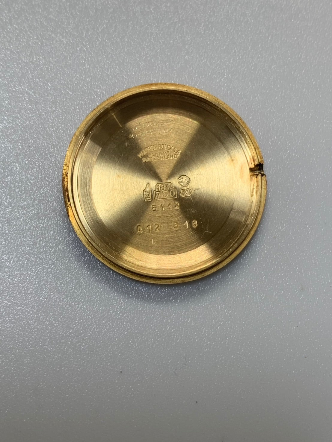 ロレックス チェリーニ 5109 手巻き Cal.1602 750YG 革 純正ピンバックル(750YG)彫りコンピューター文字盤 32mm W番(1994年~1995年)オーバーホール済み
