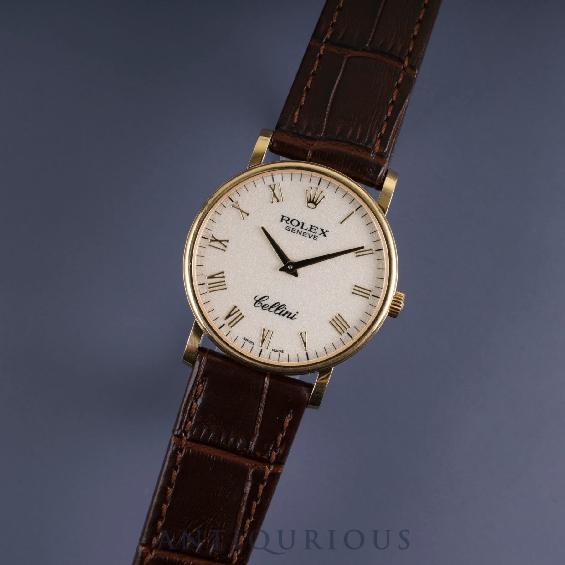 Rolex Cellini 5115/8 Manual winding Cal.1602 750 Leather Genuine buckle (750) Ivory engraved computer dial Warranty (2014) Genuine replacement belt Overhauled