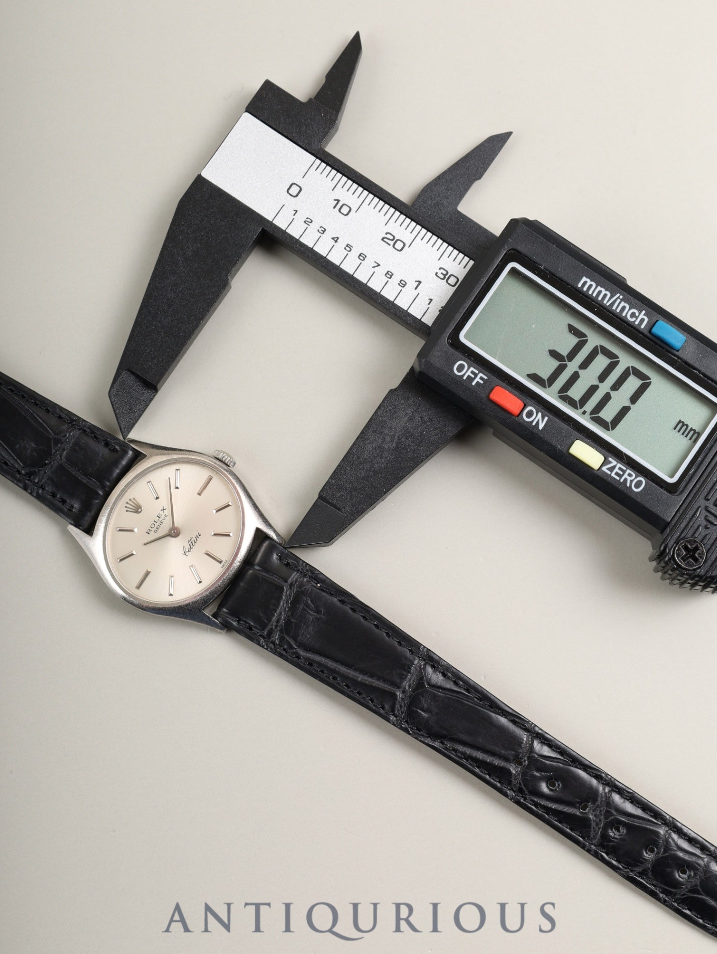 ロレックス チェリーニ 3802 手巻き Cal.1600 革 750WG 純正ピンバックル(SS) シルバー文字盤 30番台(1970年) オーバーホール済み