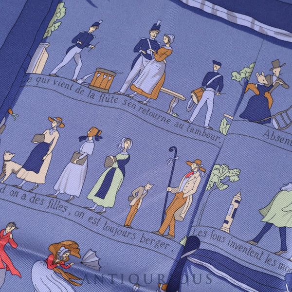 エルメス スカーフ カレ45 LES PROVERBES SONT LA SAGESSE DES NATION SILK100%