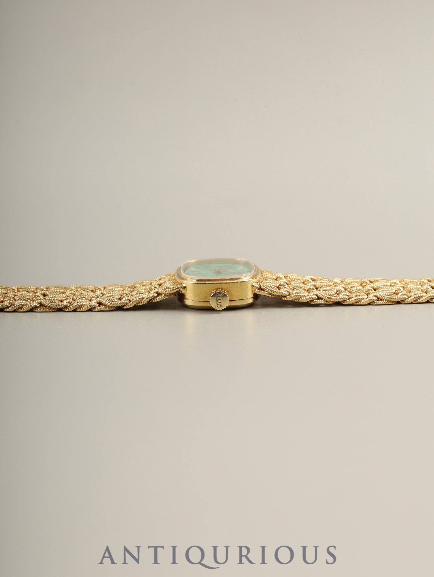 ショパール ジュエリーウォッチ 5028/1 手巻き Cal.4520(Felsa S.A.)750YG 750YG ジェダイト文字盤 オーバーホール済み