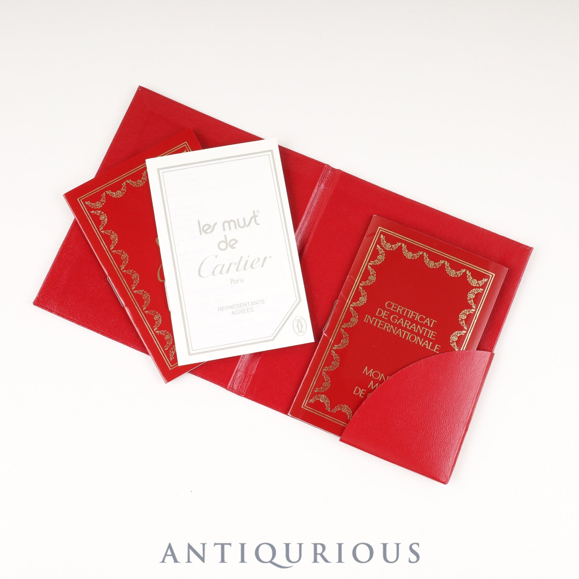 カルティエ マスト ヴァンドーム VLC SM W1006554 / 590004 クォーツ Cal.90 SV925 革 純正Dバックル(GP) サイドトリニティ文字盤 冊子 保証書(1994年)オーバーホール済み