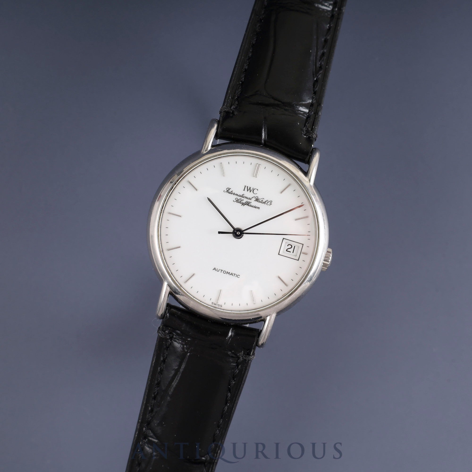 IWC Portofino IW351320 Automatic Cal.37521 SS Leather Genuine Buckle (SS) White Dial Warranty (2000) Overhauled IWC