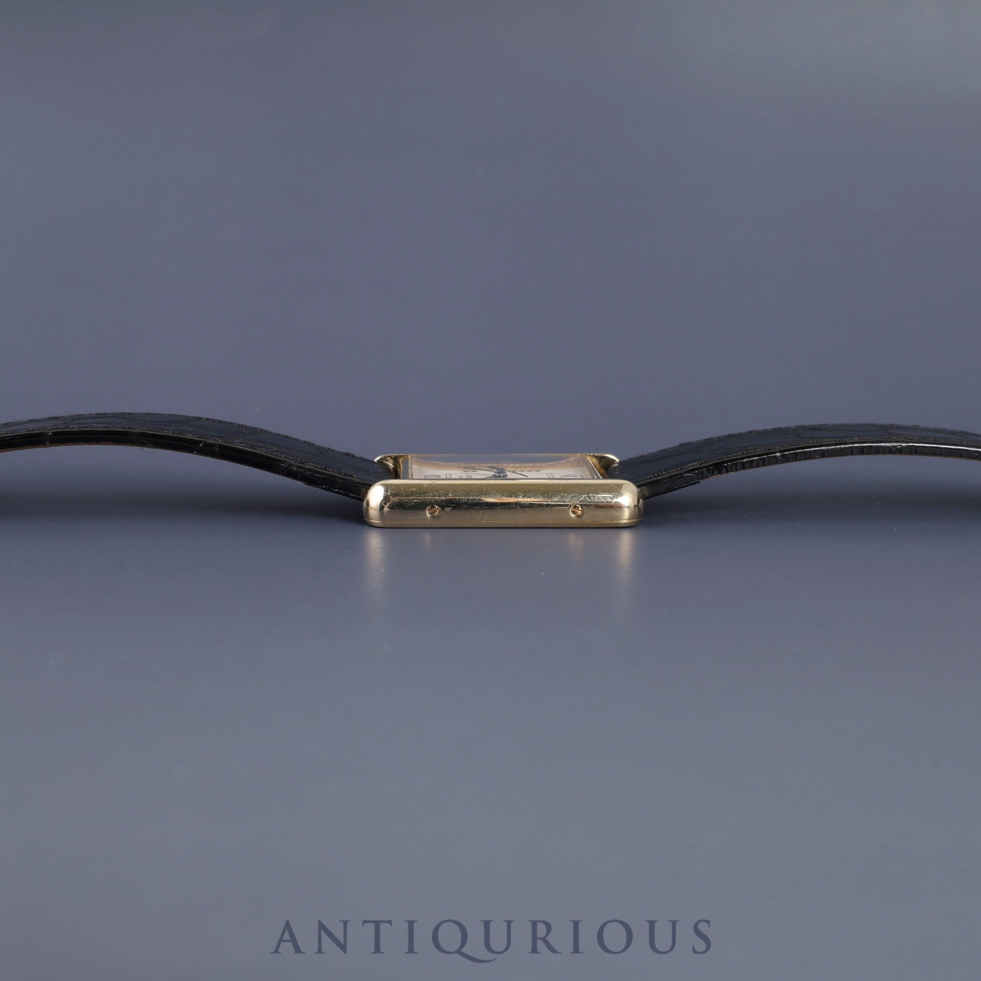 カルティエ マストタンク GM(XL) 2413 クォーツ Cal.87 SV925 革 純正尾錠(GP) ホワイト飛びローマン文字盤 オーバーホール済み