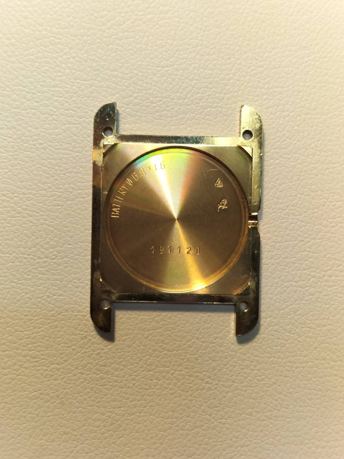 Cartier Must Tank SM W1008354 / 1613 Quartz Cal.057 SV925 Leather Genuine D Buckle (GP) Flying Arabic CC Dial Overhauled