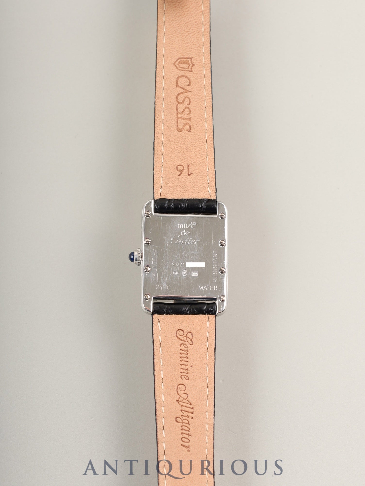 カルティエ マストタンク MM W1014054 / 2416 クォーツ Cal.057 SV925 革 純正Dバックル(SS) ホワイト飛びローマンCC文字盤 1999年頃~2003年頃 オーバーホール済み
