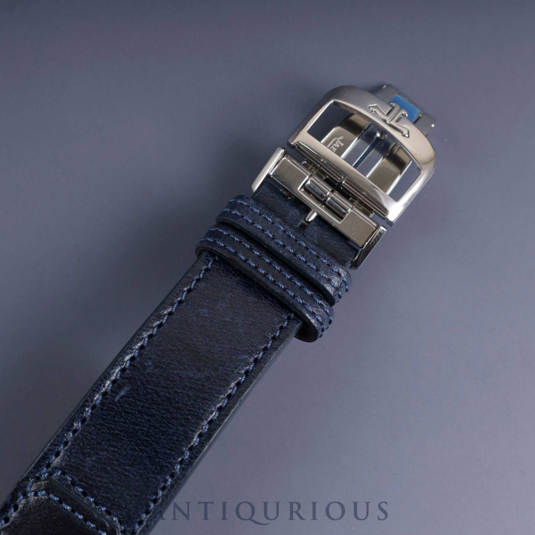 Jaeger-LeCoultre Reverso Tribute Small Second Q397848J / 214.8.62 Manual winding Cal.822/2 SS Genuine leather strap Genuine buckle (SS) Blue dial Box Overhauled