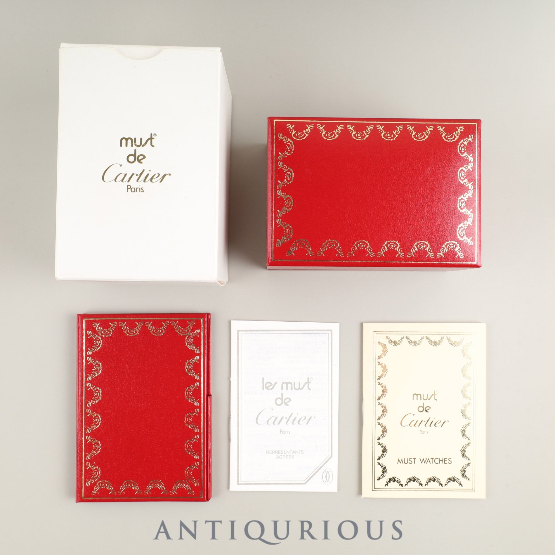 Cartier Must Tank SM 5057001 Quartz Cal. 057 SV925 Genuine Leather Strap Genuine D Buckle (GP) Arabic Dial Box Booklet Overhauled