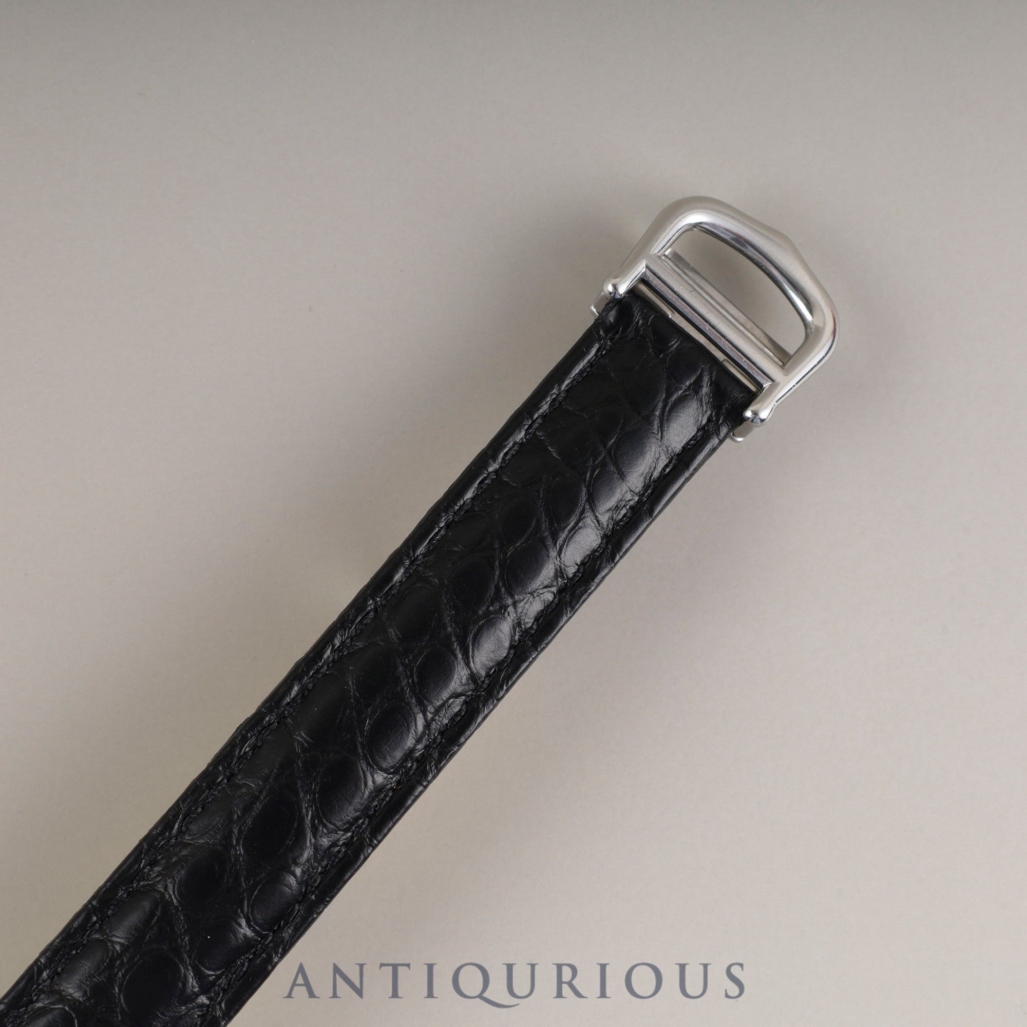 Cartier Must Tank SM 1614 Quartz Caliber 057 SV925 Leather Strap with Genuine D-Buckle (Stainless Steel) White Roman Dial Overhauled