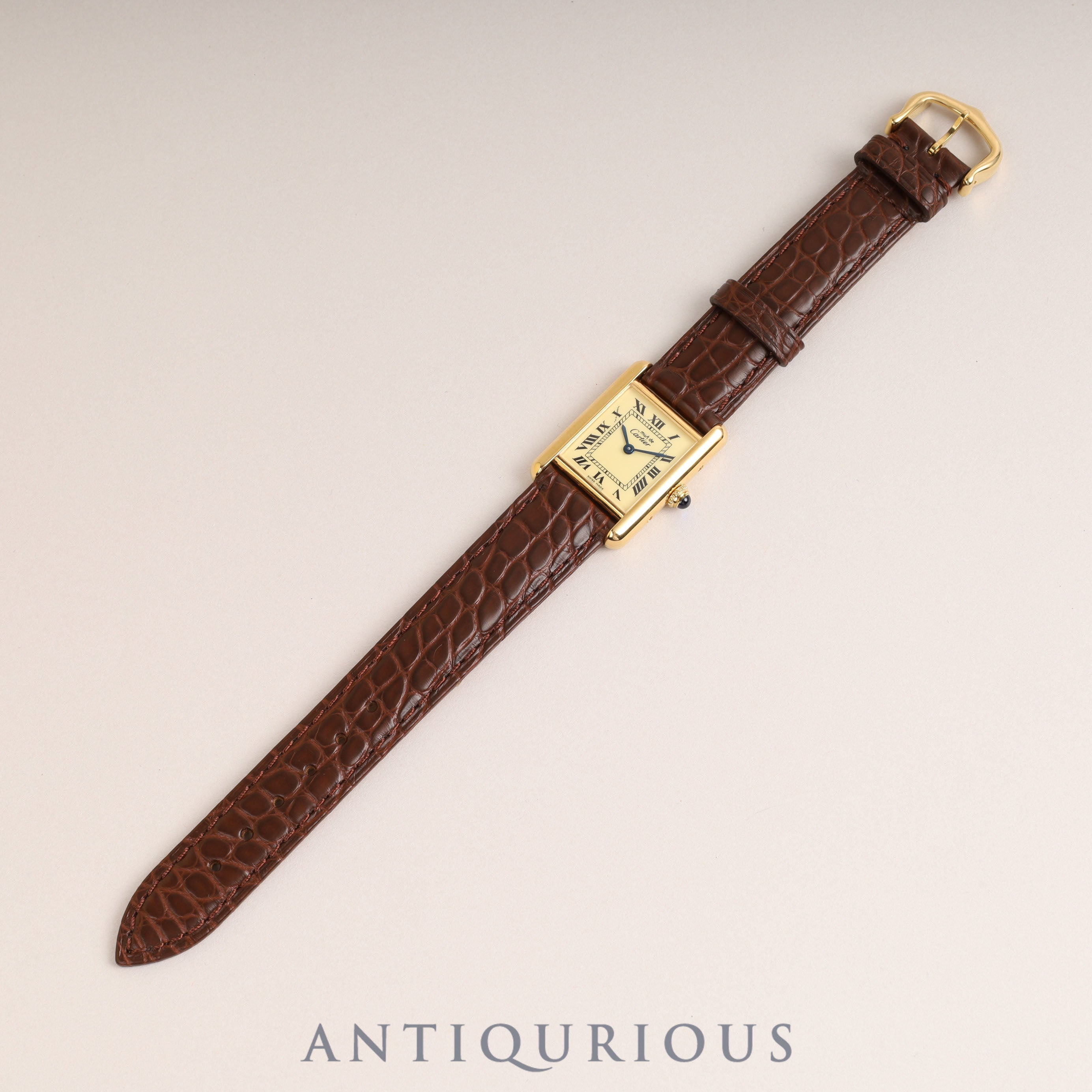 Cartier Must Tank SM QZ Ivory Roman Dial W1003153 (1613) New Finish Complete Service Completed